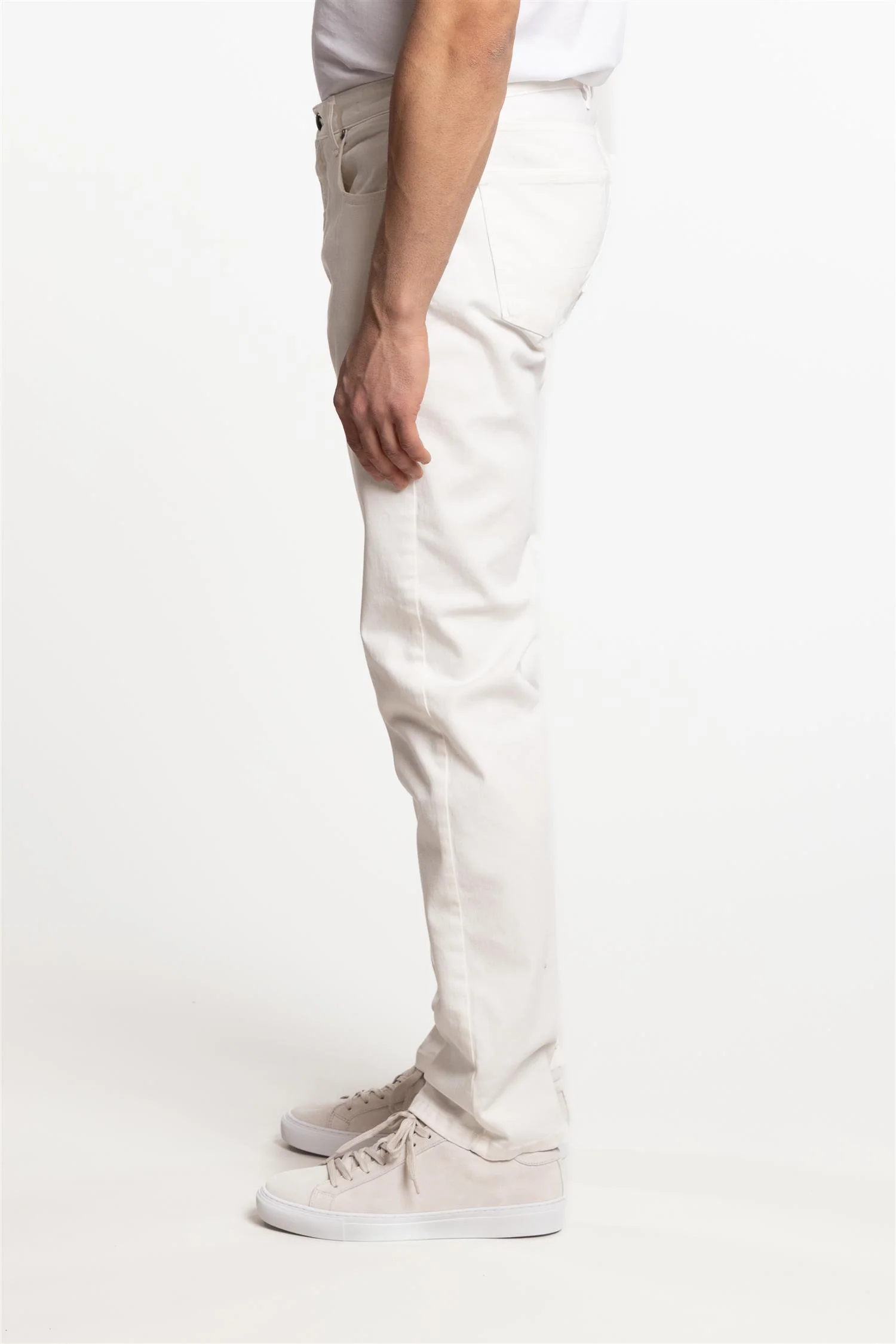 5-Pocket Cotton/Stretch Pant Off-White - Image 2