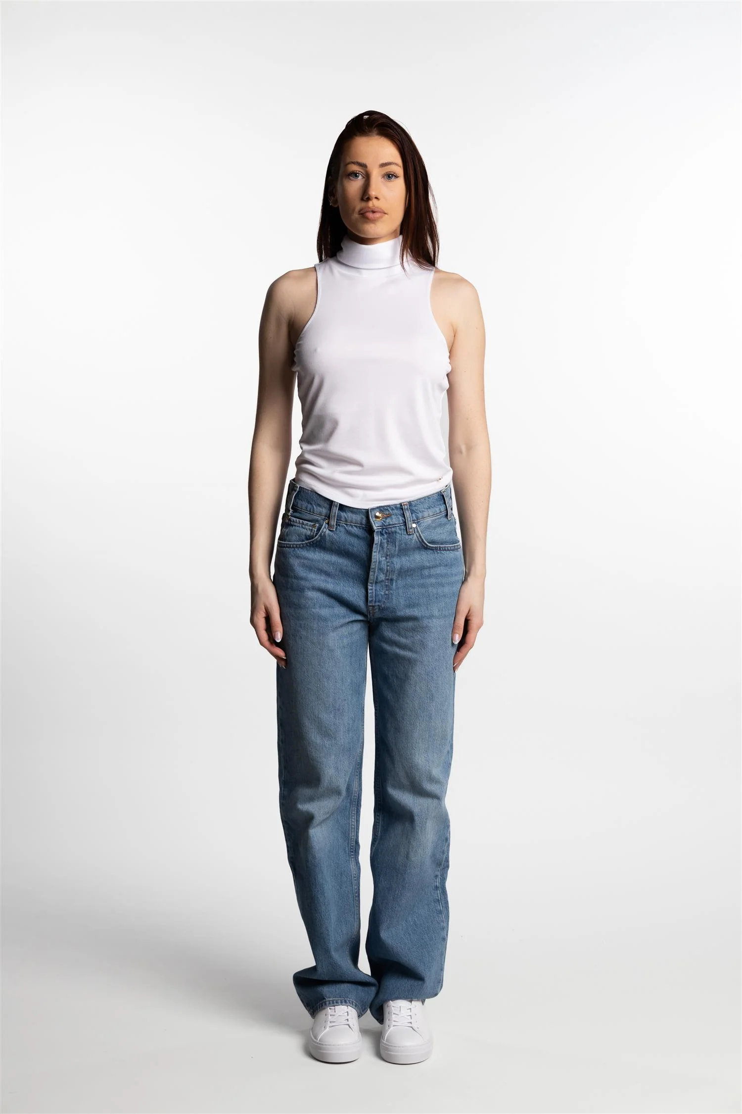 Gavin Long Jean Relaxed Straight- Atlantic Blue - Image 2