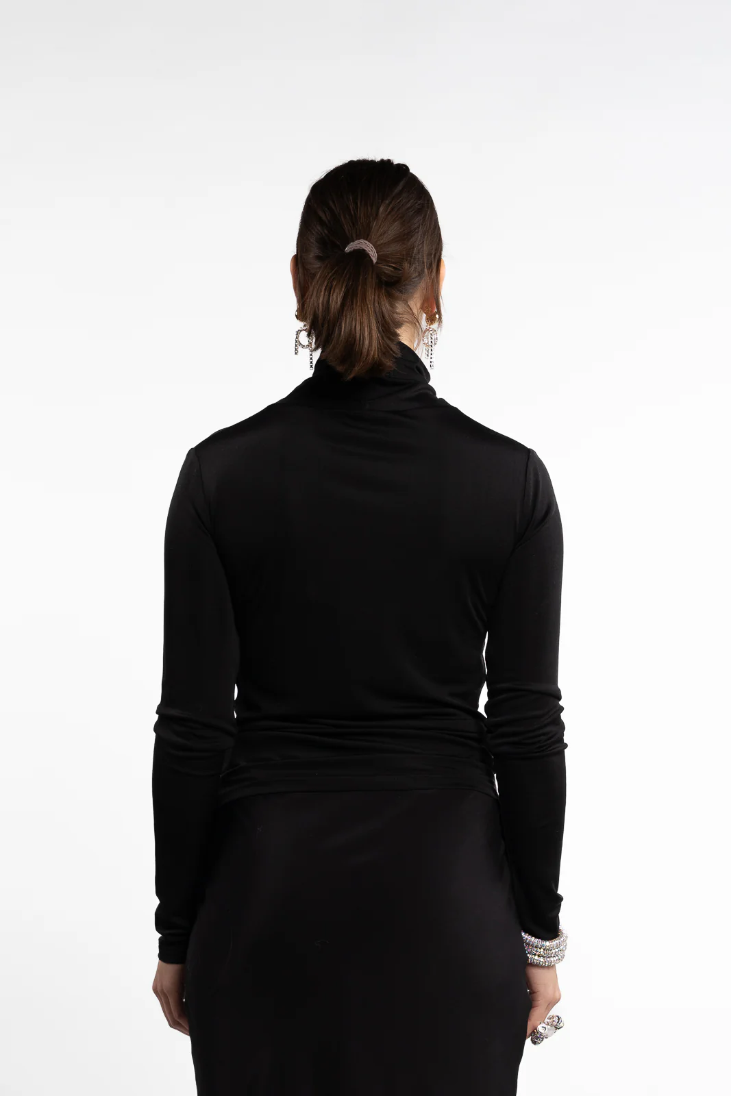 Heart Turtleneck- Black - Image 3