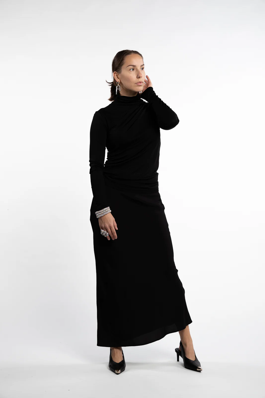 Heart Turtleneck- Black - Image 6