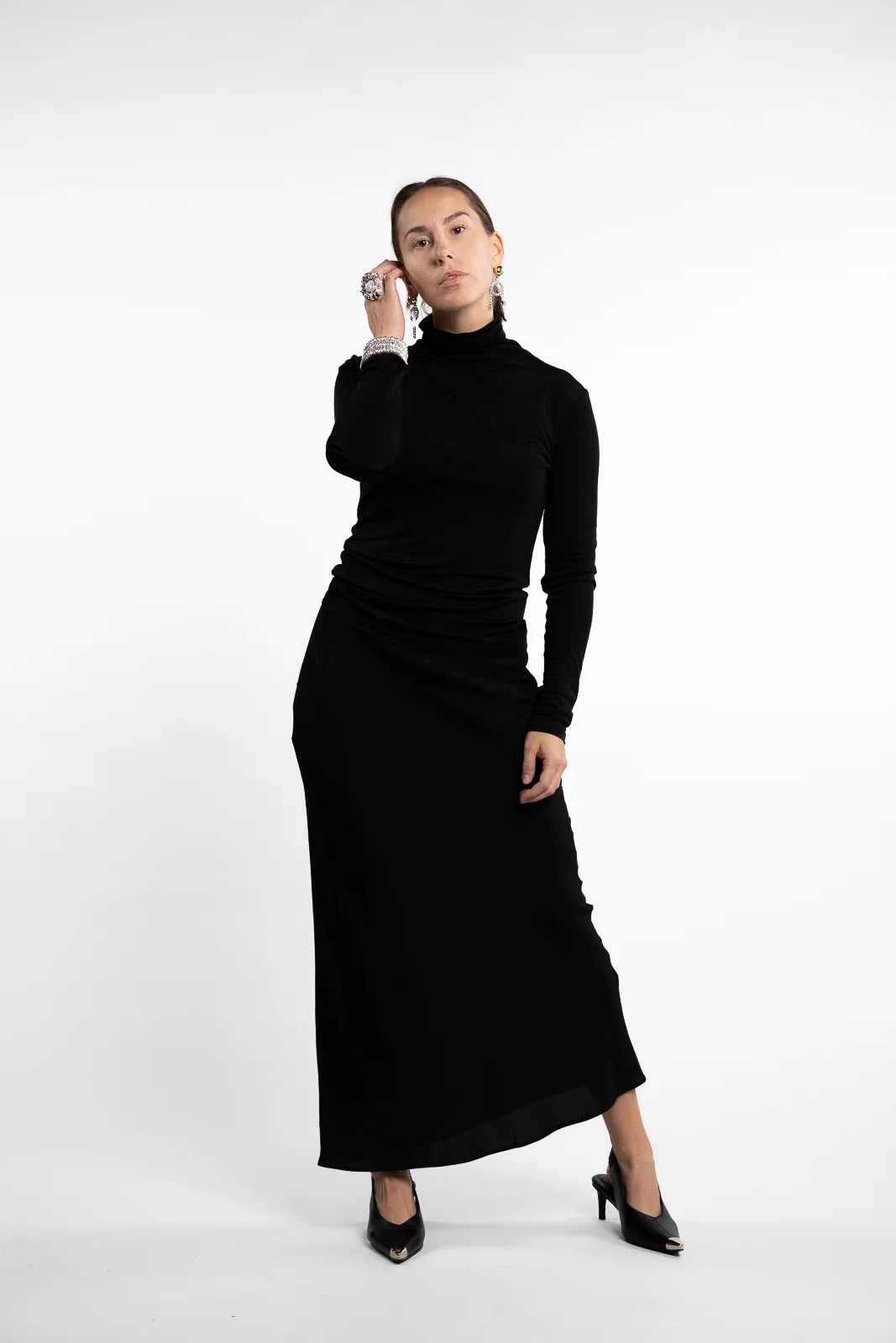 Heart Turtleneck- Black - Image 7