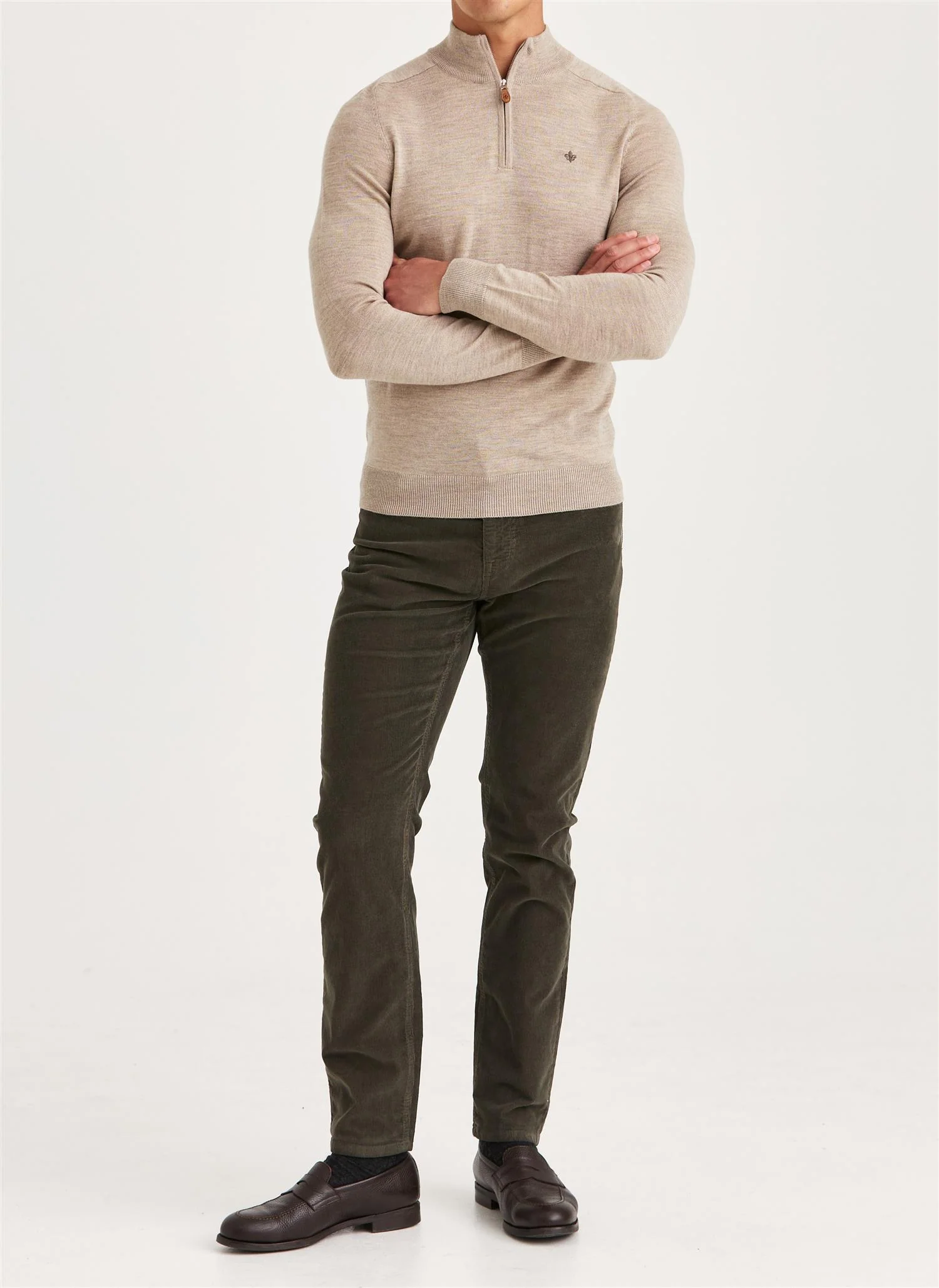 Merino John Zip Khaki - Image 4