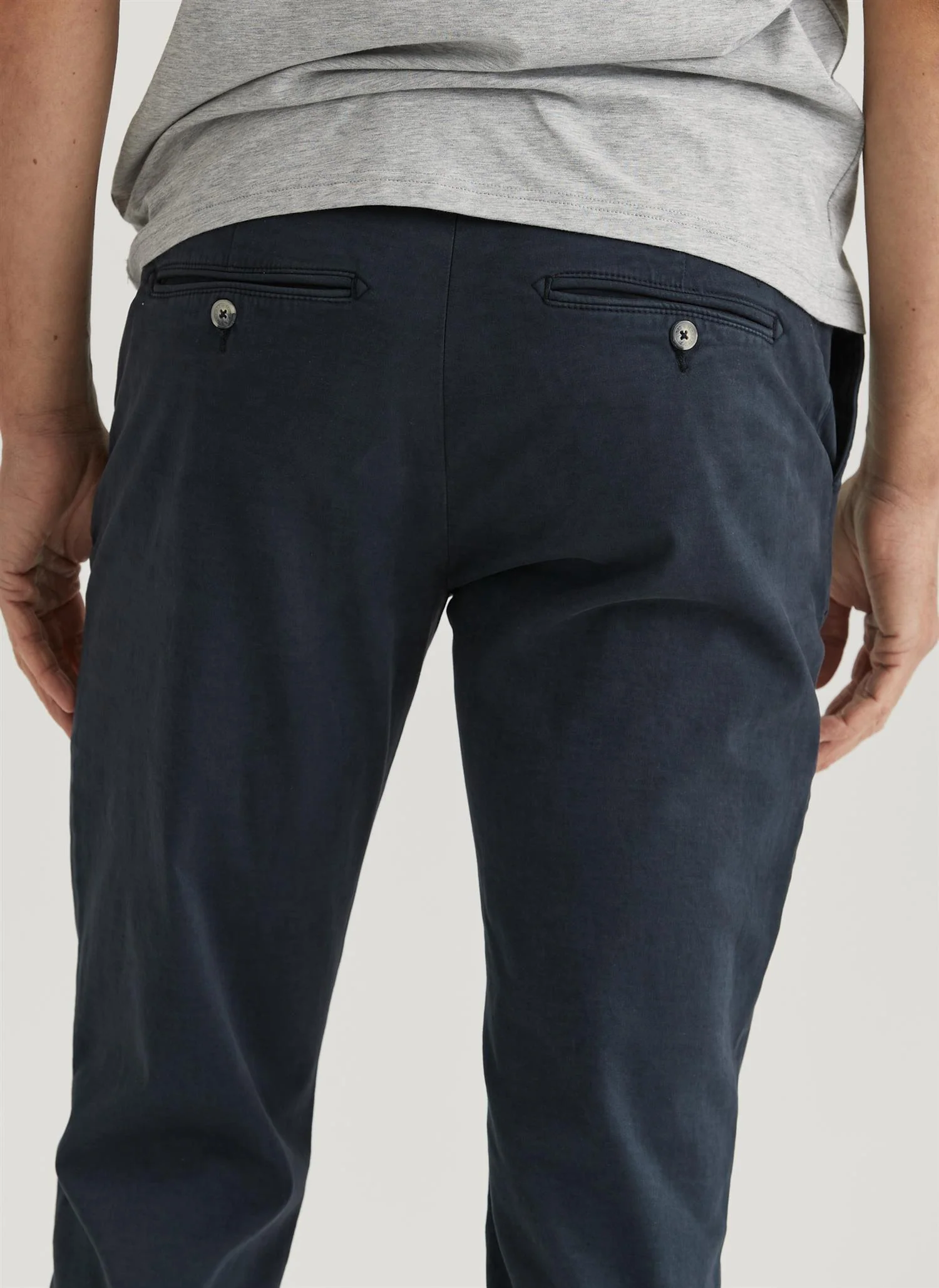 Jeffrey Brushed Slim Fit Chino Blue - Image 4