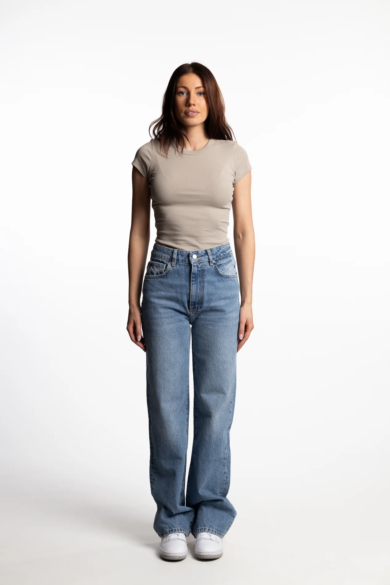 Luca- Mid Blue- high waist wide leg - Image 2
