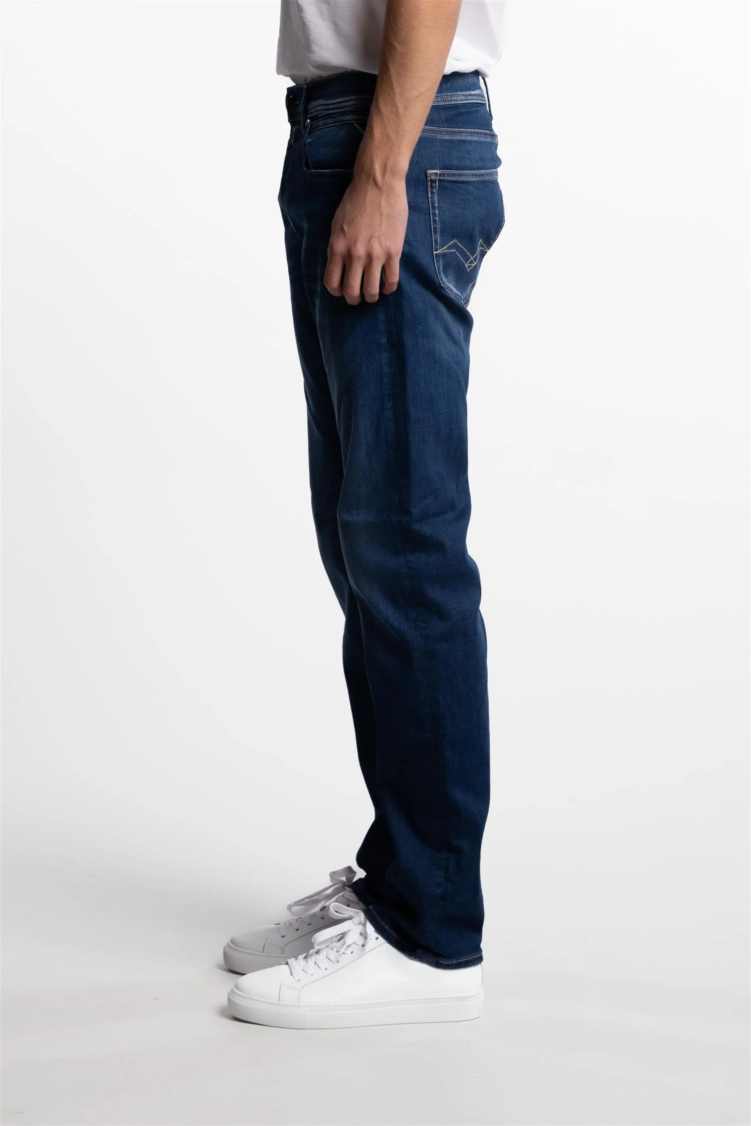 Grover Straight Fit Hyperflex Red Cast Indigo Denim - Image 2