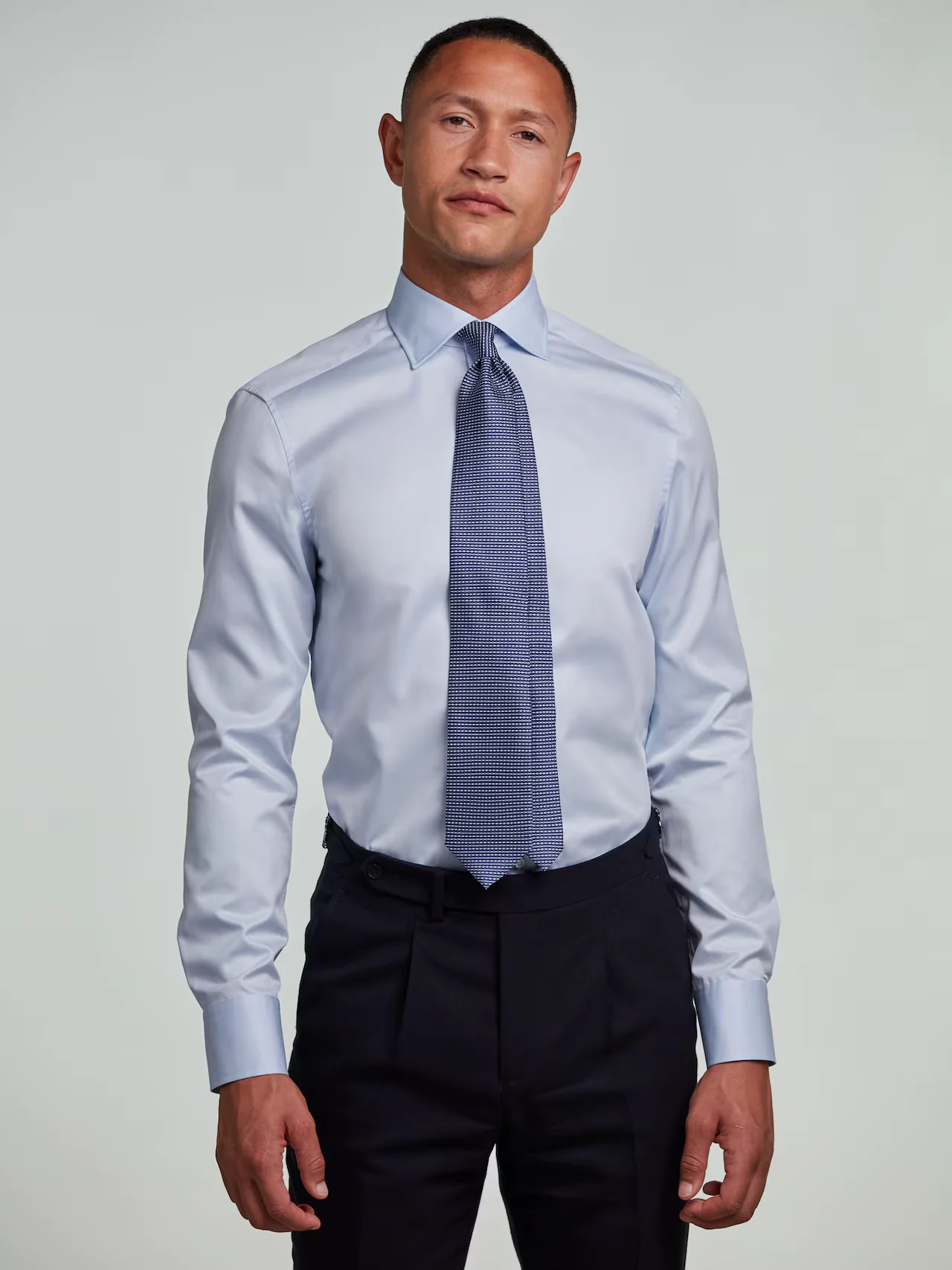 Slimline Twill Shirt Light Blue - Image 6