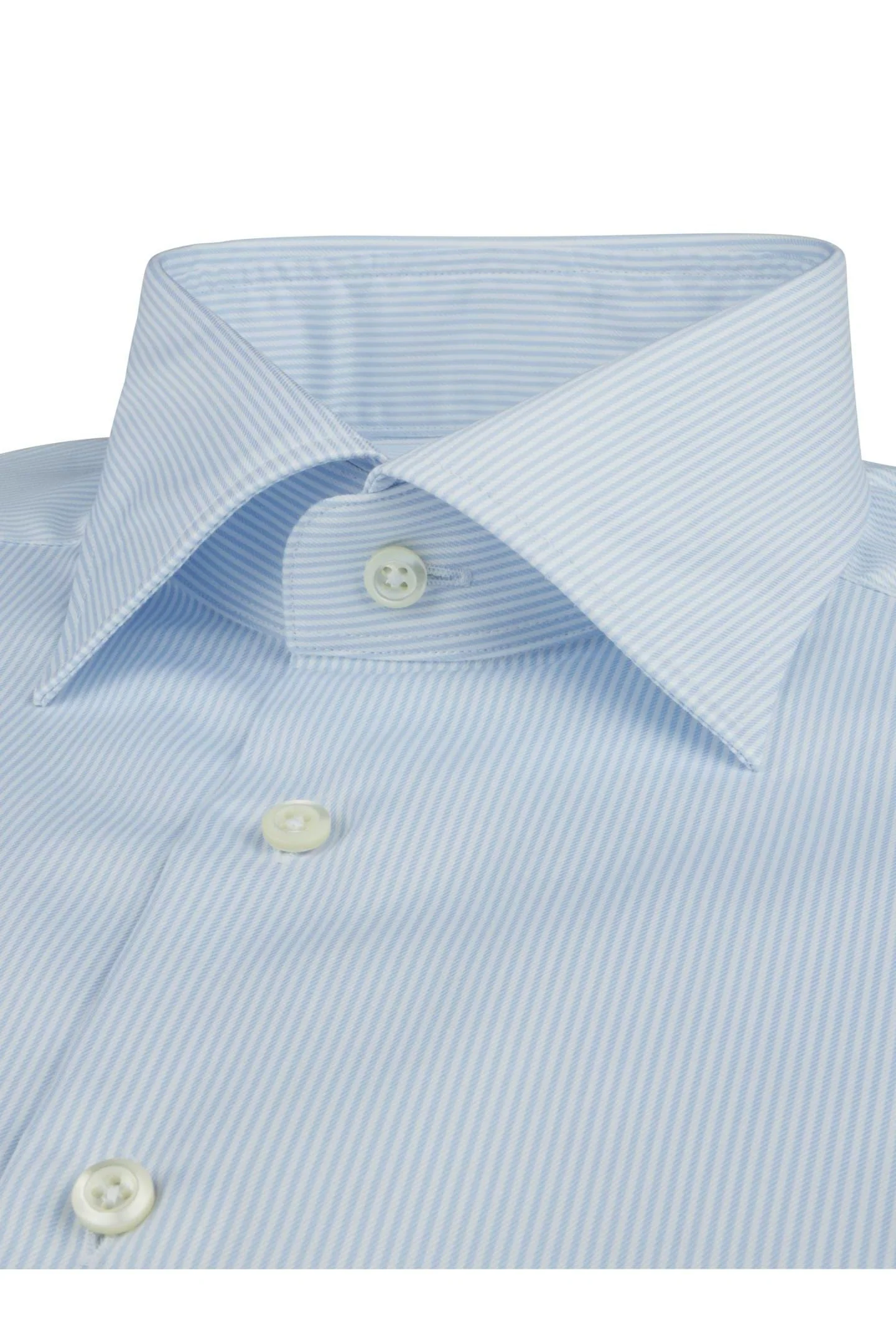 Slimline Striped Twill Shirt Light Blue - Image 2