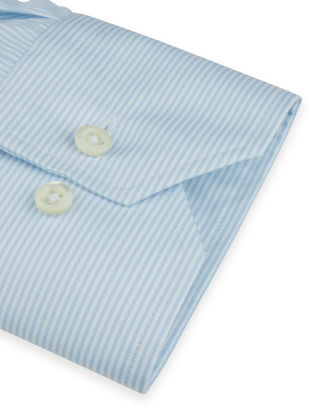 Regular Pinstriped Twill Shirt Light Blue - Image 3