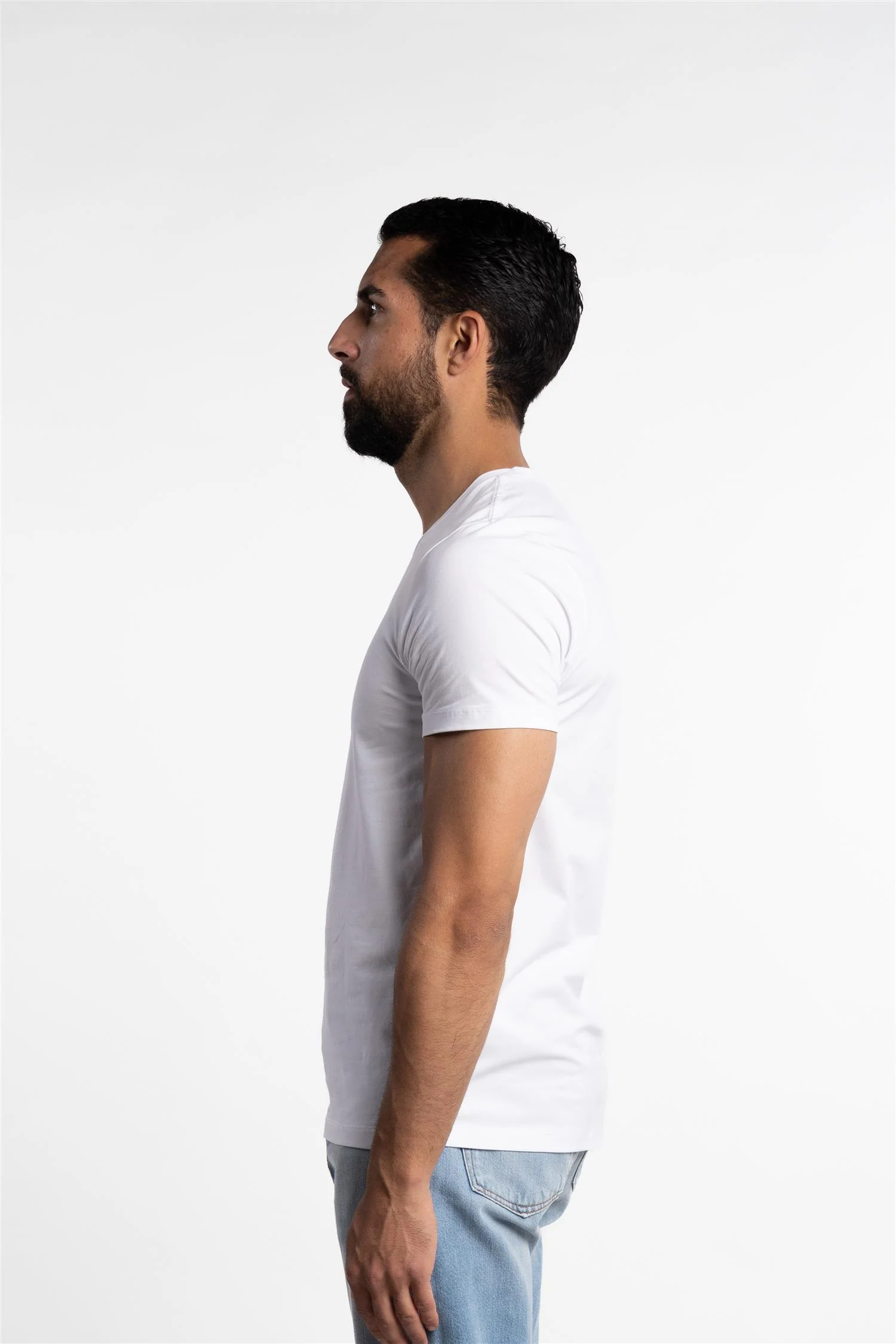 Kyran Cotton Stretch Slim Fit T-Shirt White - Image 2