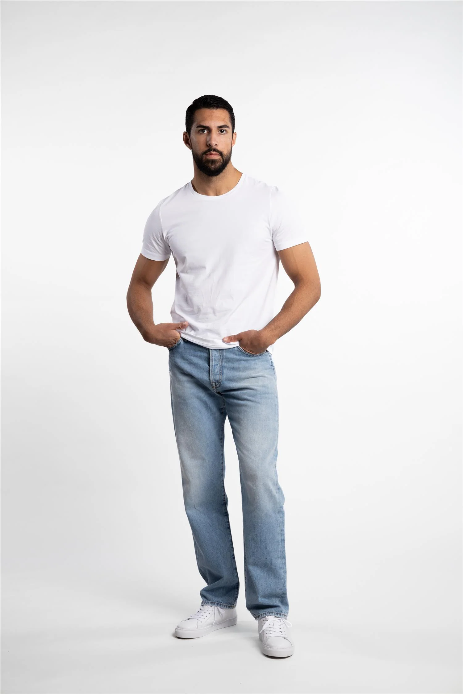 Kyran Cotton Stretch Slim Fit T-Shirt White - Image 4