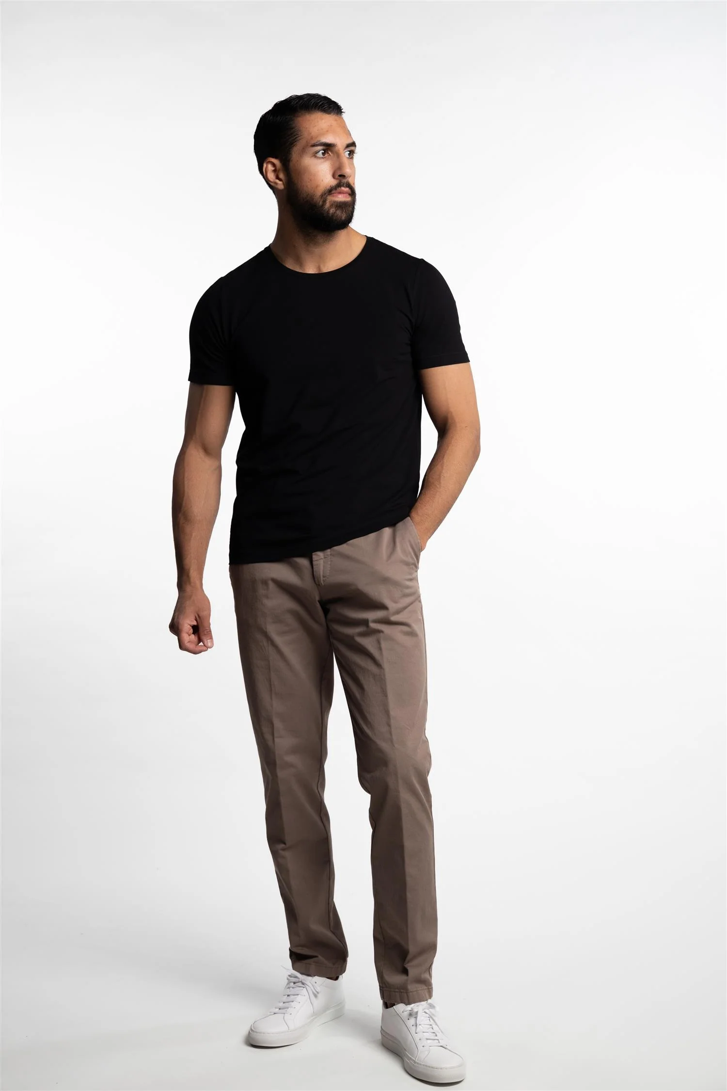 Kyran Cotton Stretch Slim Fit T-Shirt Black - Image 5
