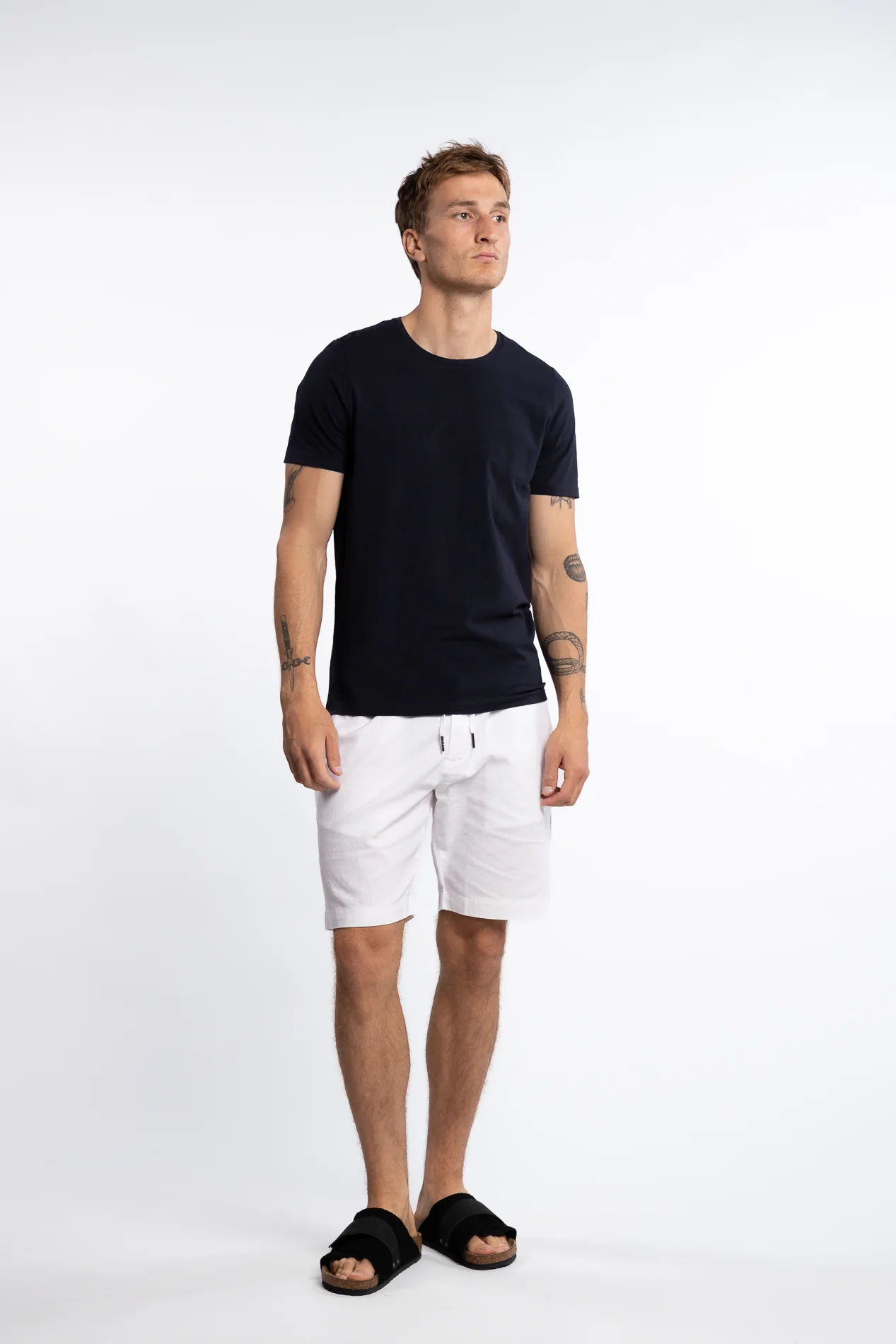 Kyran Cotton Stretch Slim Fit T-Shirt Blue - Image 5