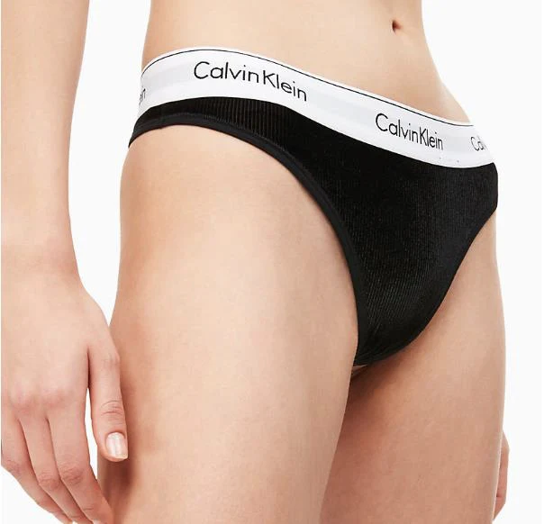 Thong Icon Cotton Modal -  Black - Image 2