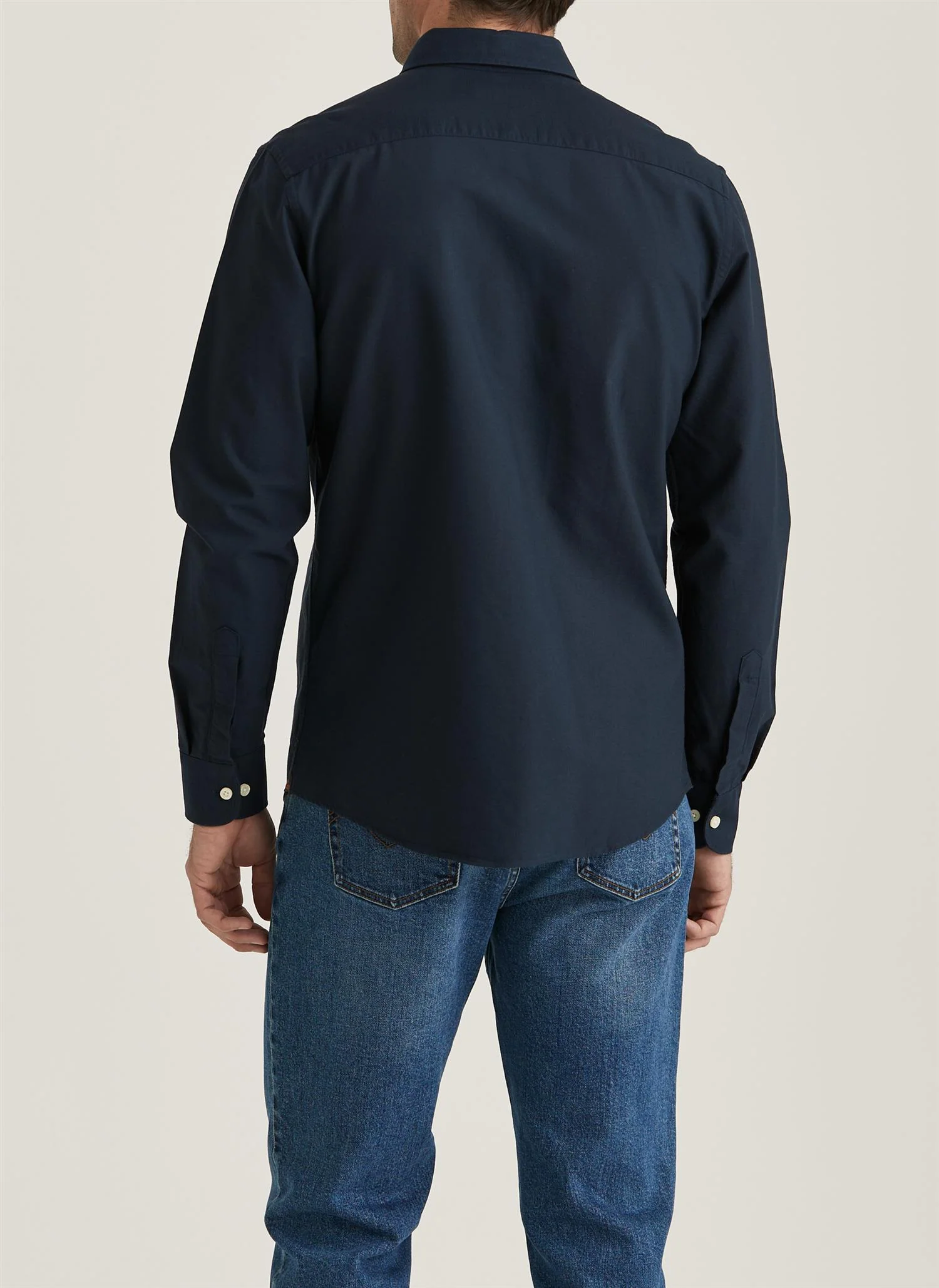 Oxford Slim Fit Button Down Shirt Navy - Image 2