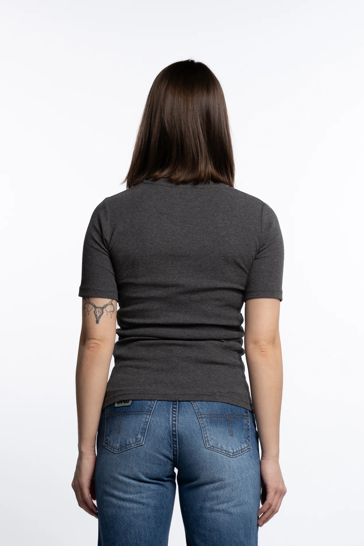 Saalexo T-Shirt 7542- Dark grey mel - Image 5