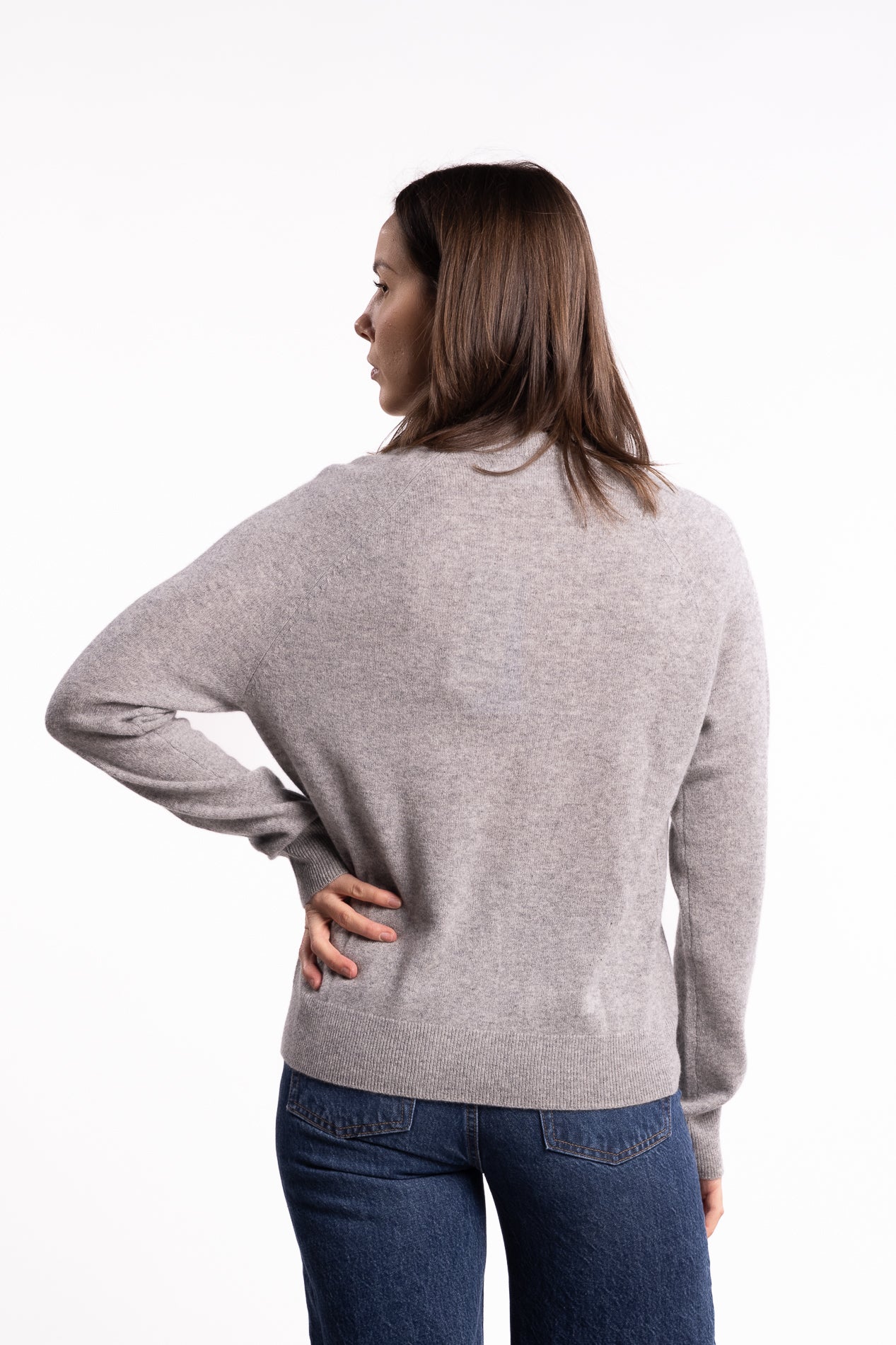 Boston O- Neck 6304- Grey Melange - Image 3