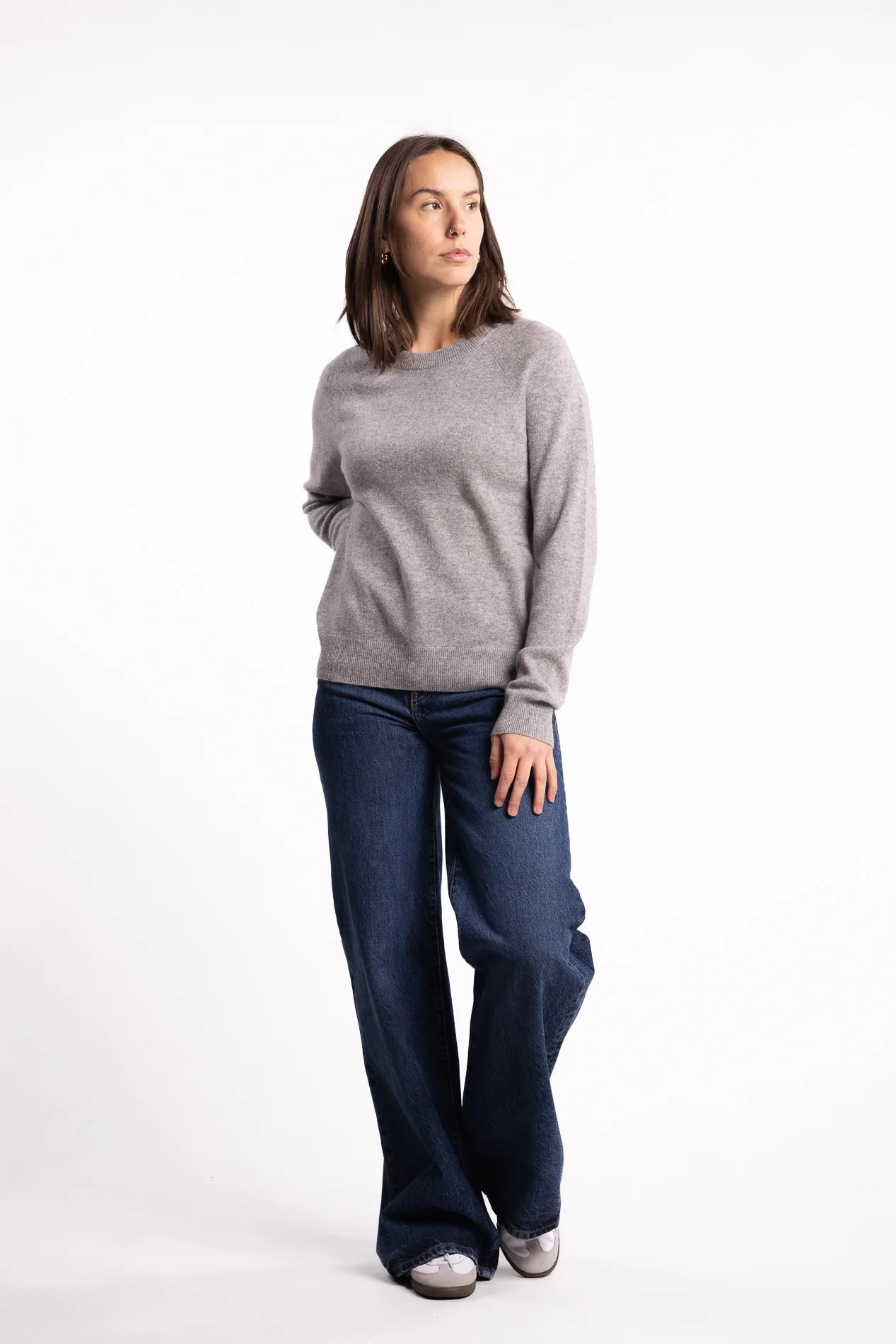 Boston O- Neck 6304- Grey Melange - Image 5