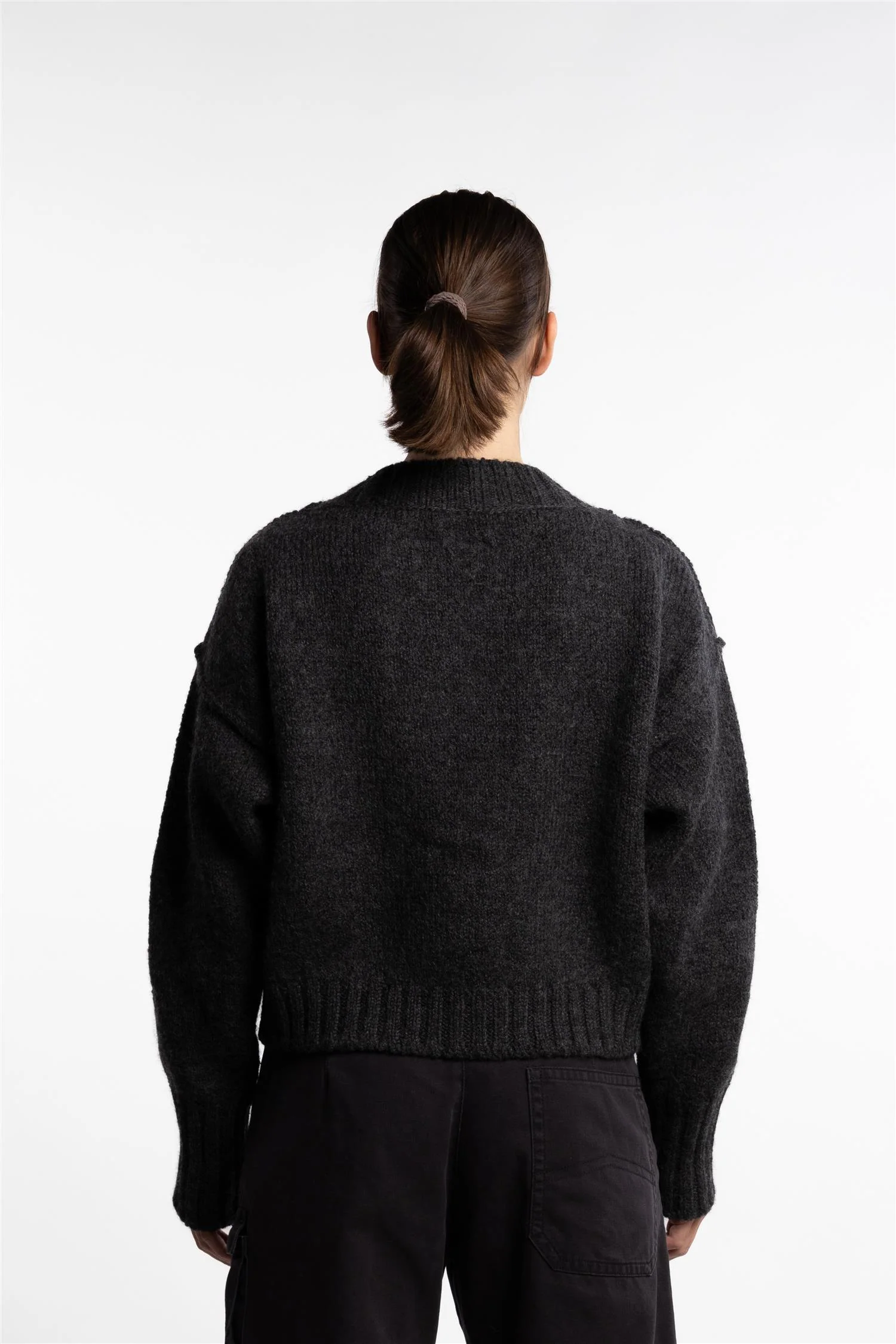 Knit Cardigan- Anthracite - Image 5