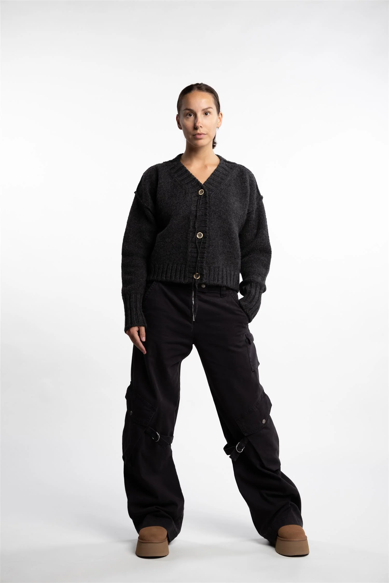 Knit Cardigan- Anthracite - Image 6