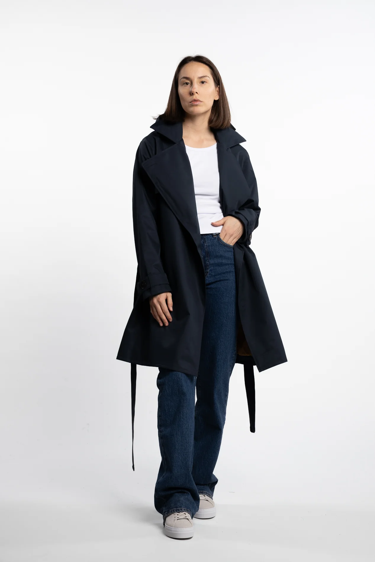 Yr'en Coat - Dark Navy - Image 5
