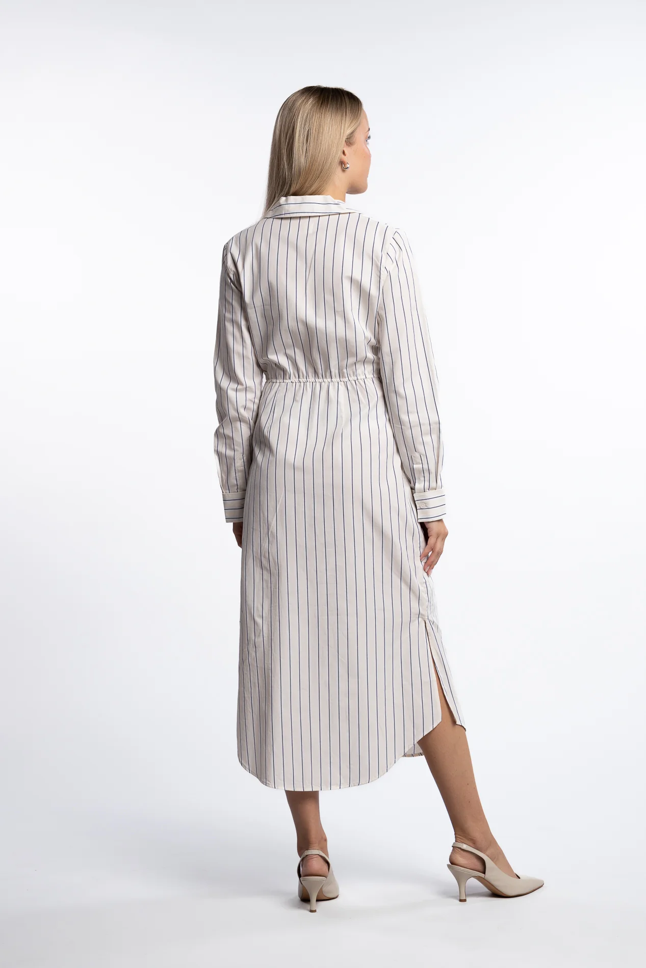 Livia Dress- Cream Stripe - Image 5