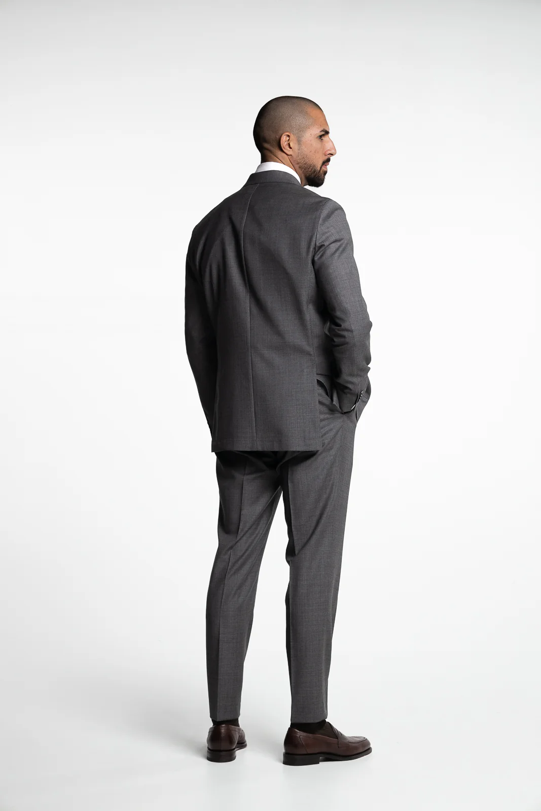 Vicenza DB Tropical Wool Blazer Grey - Image 3