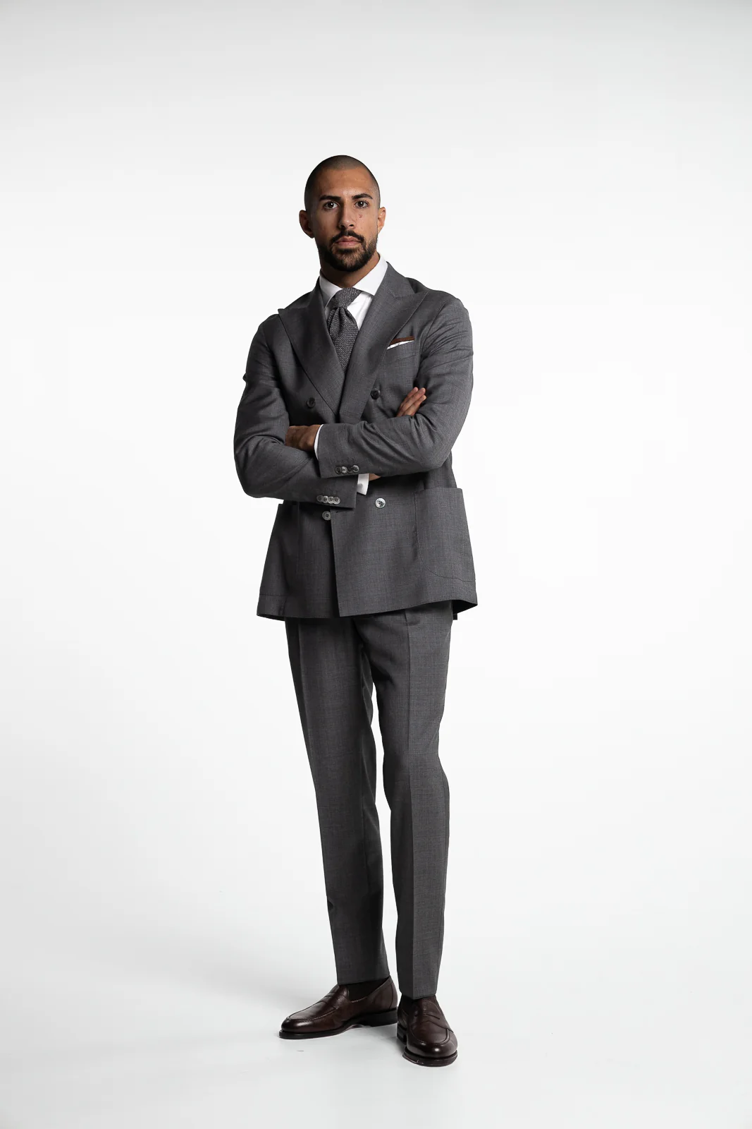 Vicenza DB Tropical Wool Blazer Grey - Image 4