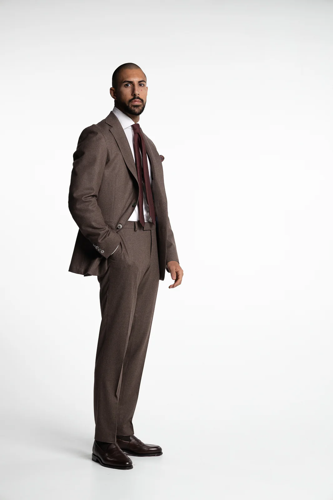 New Sienna Flannel Blazer Husk Brown - Image 4