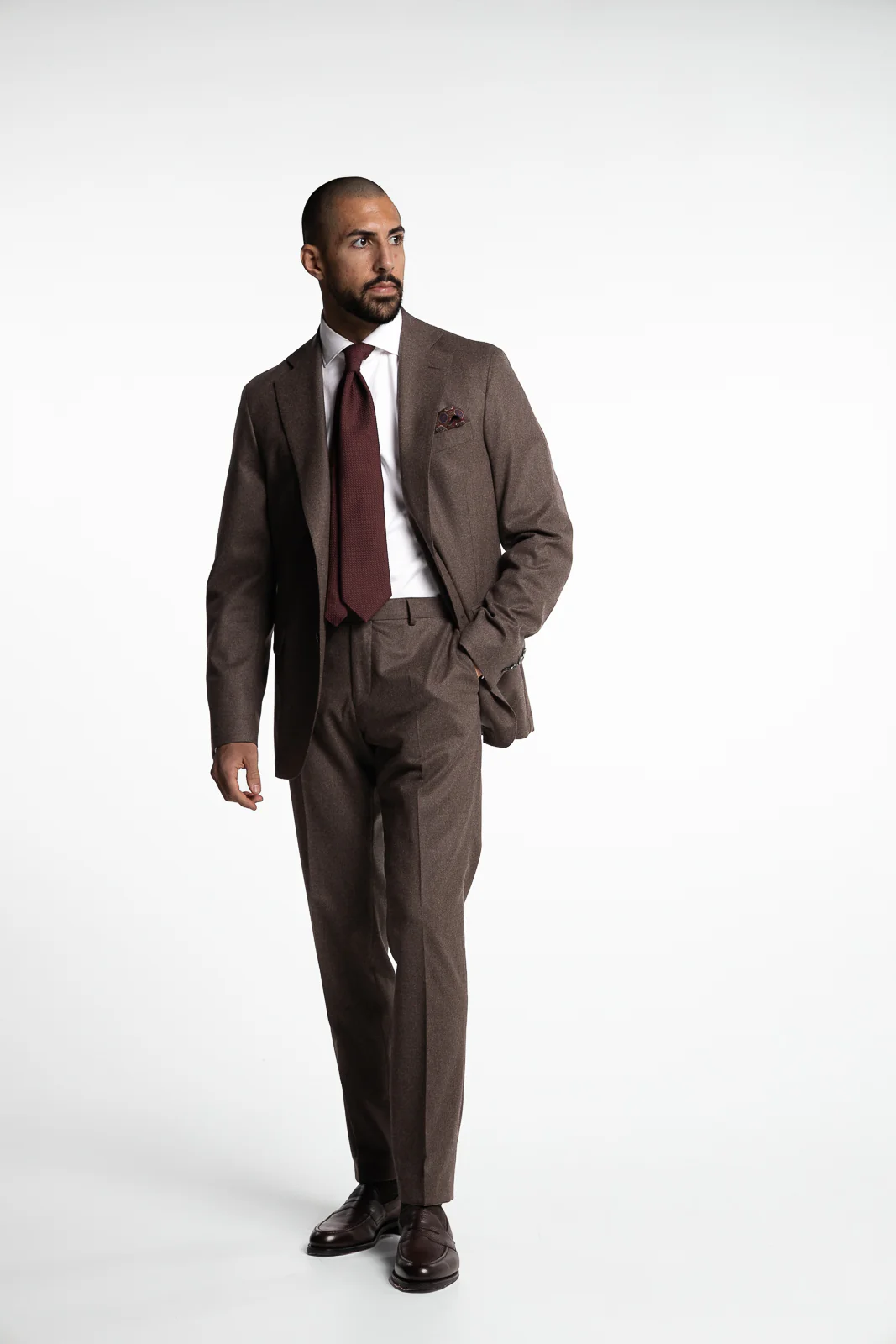 New Sienna Flannel Blazer Husk Brown - Image 5