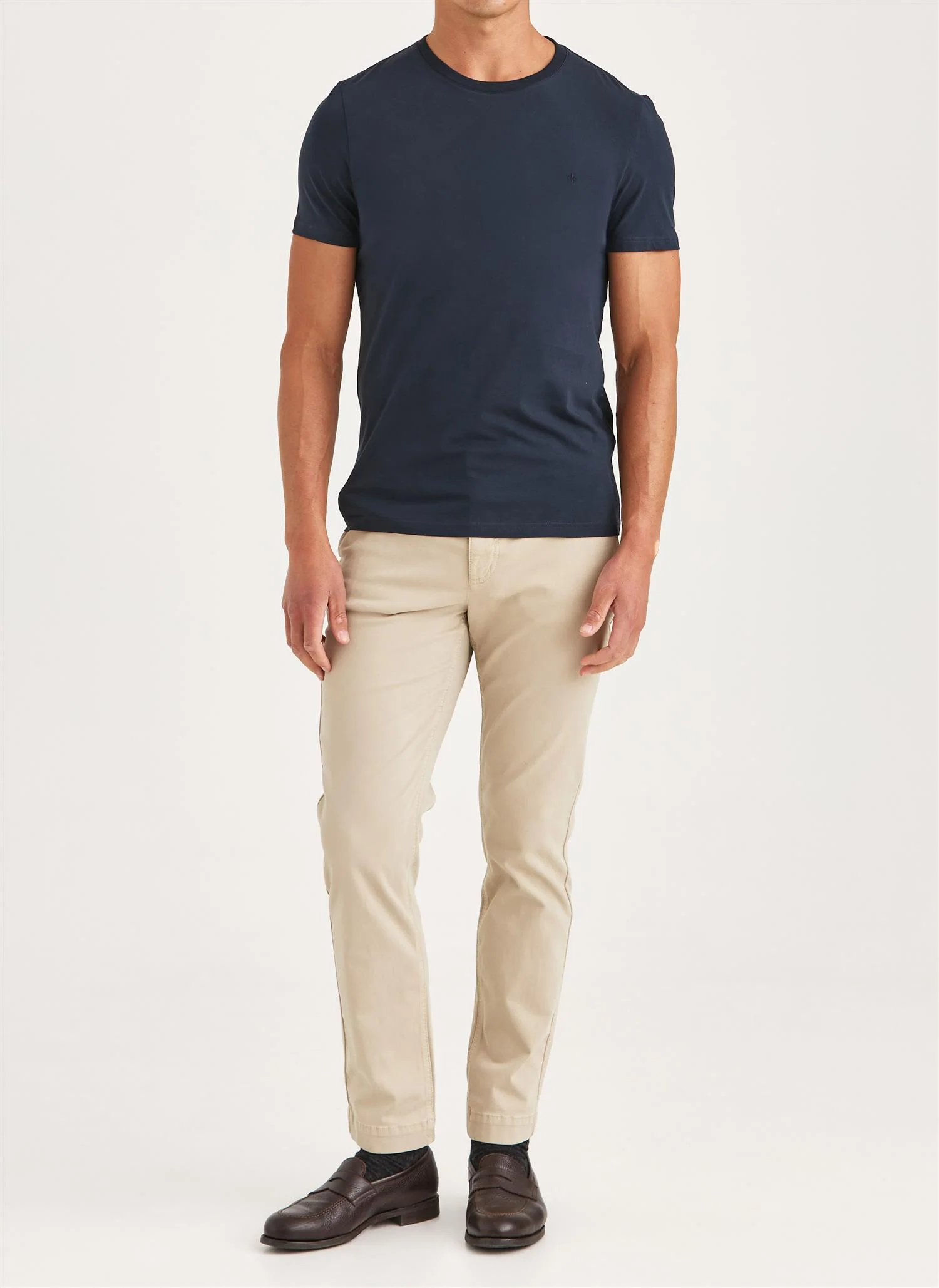 Jeffrey Brushed Slim Fit Chino Khaki - Image 3
