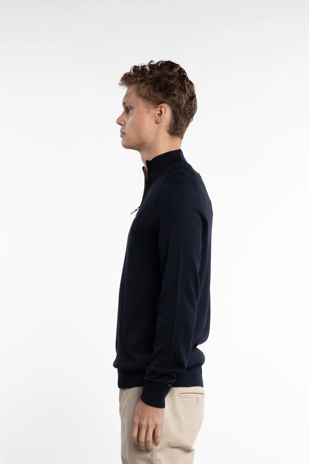 Merino John Zip Navy - Image 2