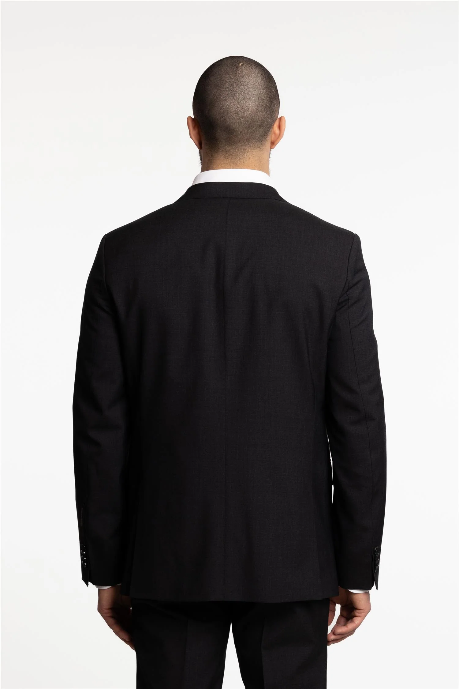 Falk Regular Fit Wool Blazer Dark Grey - Image 3