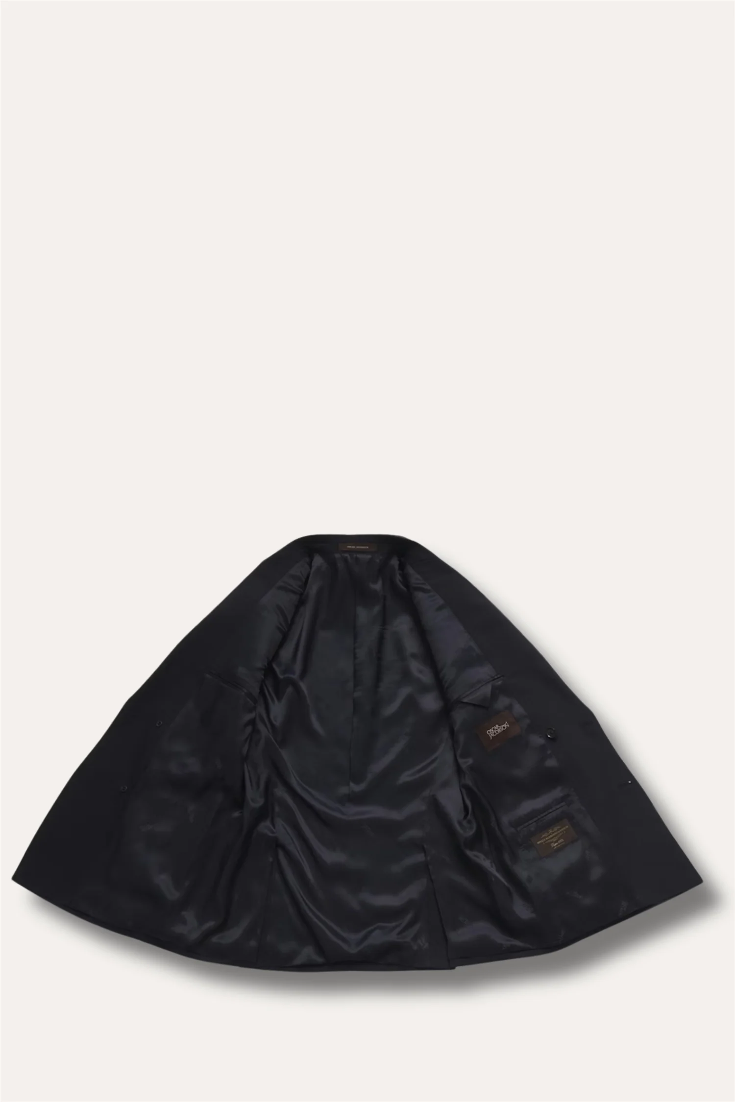 Farris Regular Fit Double Breasted Wool Blazer Dark Navy - Image 8