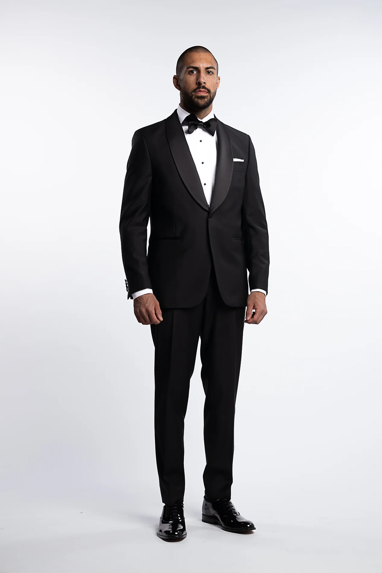 Figaro Regular Fit Tuxedo Blazer Black - Image 4