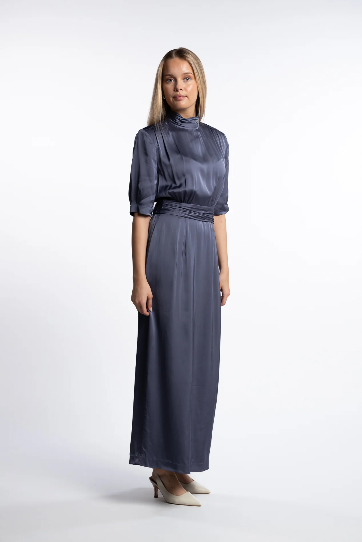 Beronia Dress- Mid Blue - Image 4