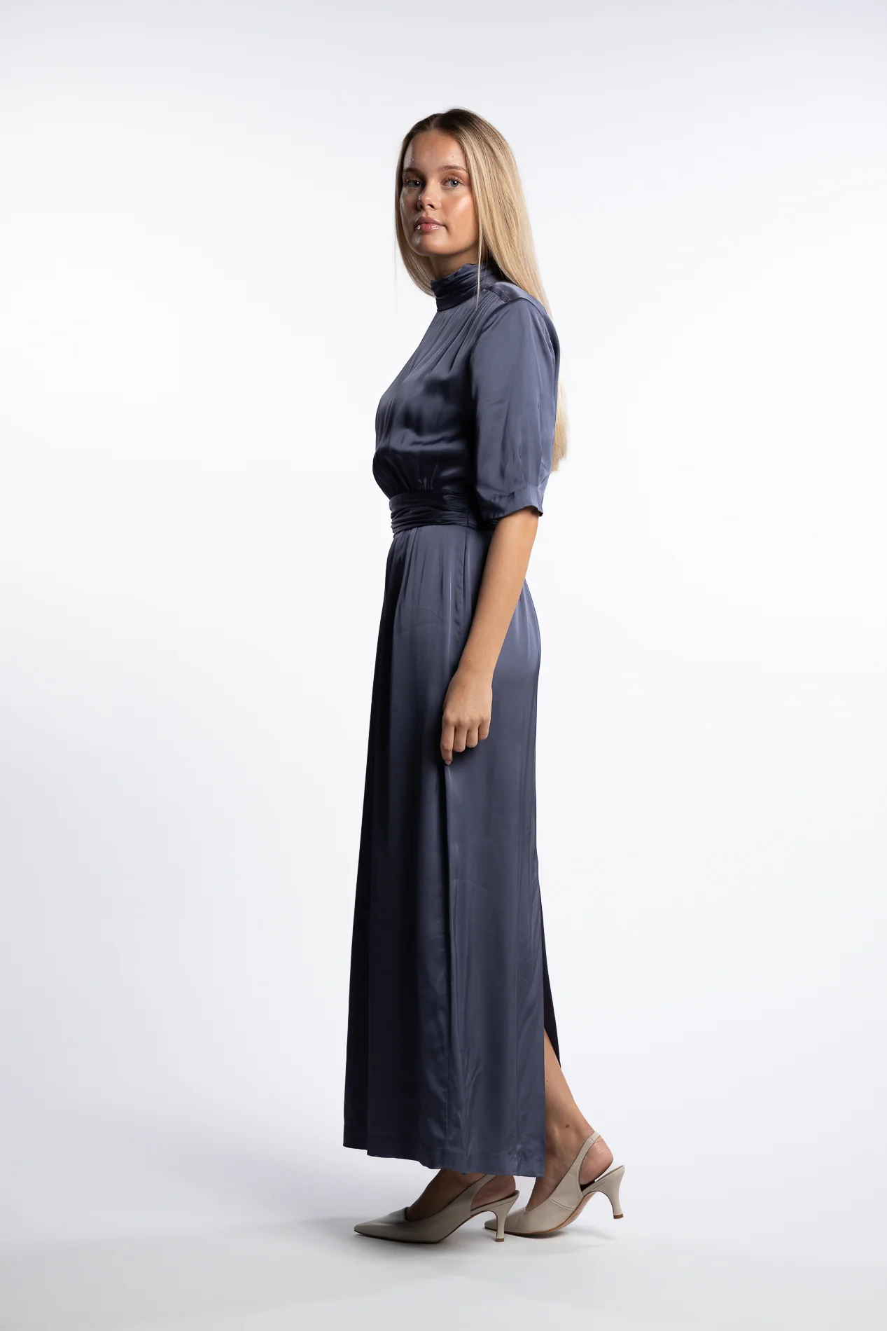 Beronia Dress- Mid Blue - Image 5