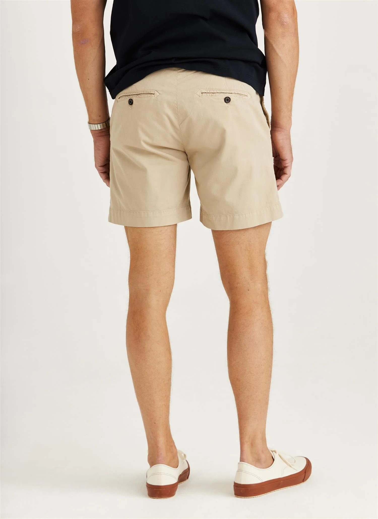 Jeffrey Summer Chino Shorts 7" Khaki - Image 2