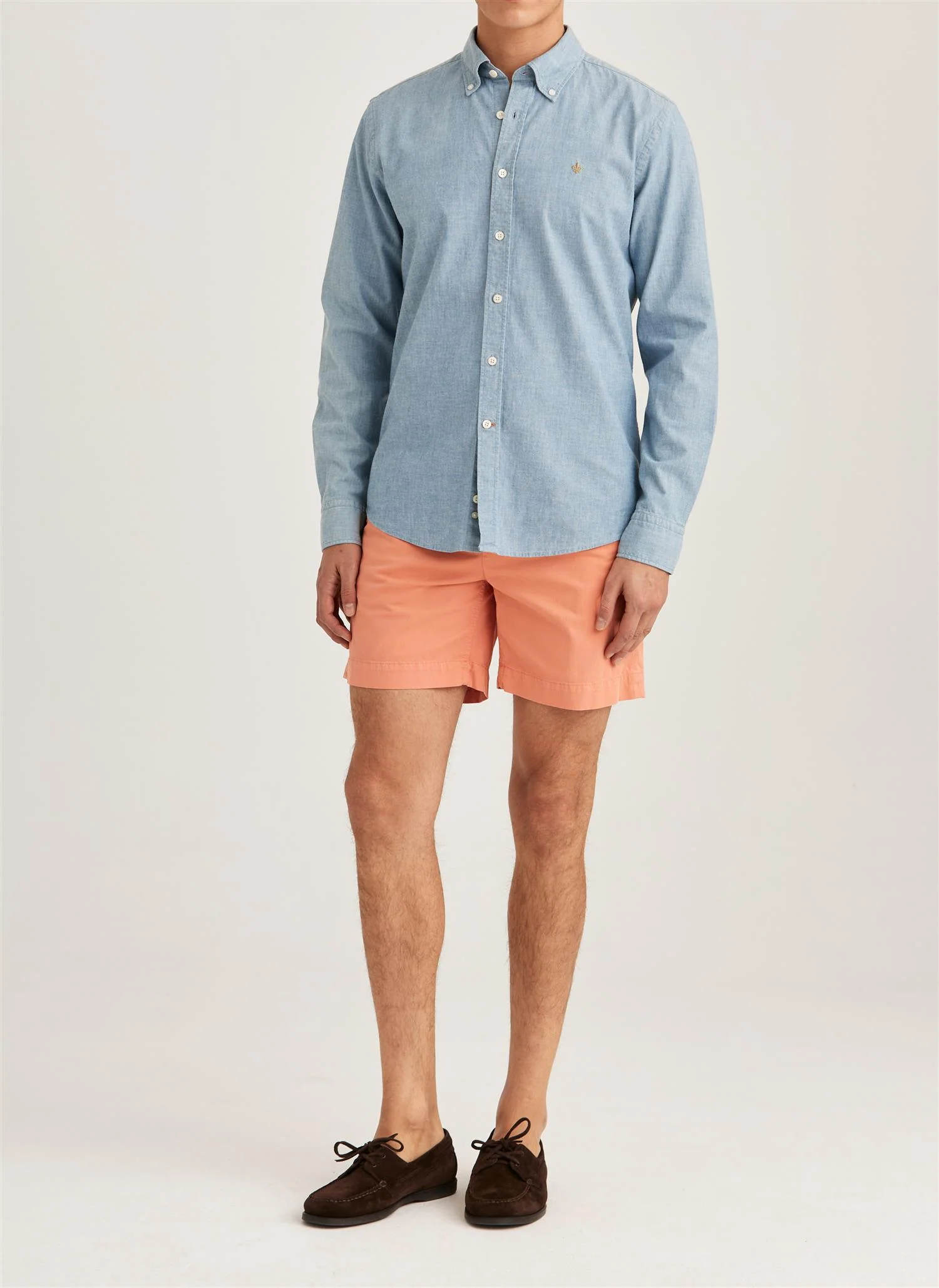 Jeffrey Summer Chino Shorts 7" Orange - Image 4