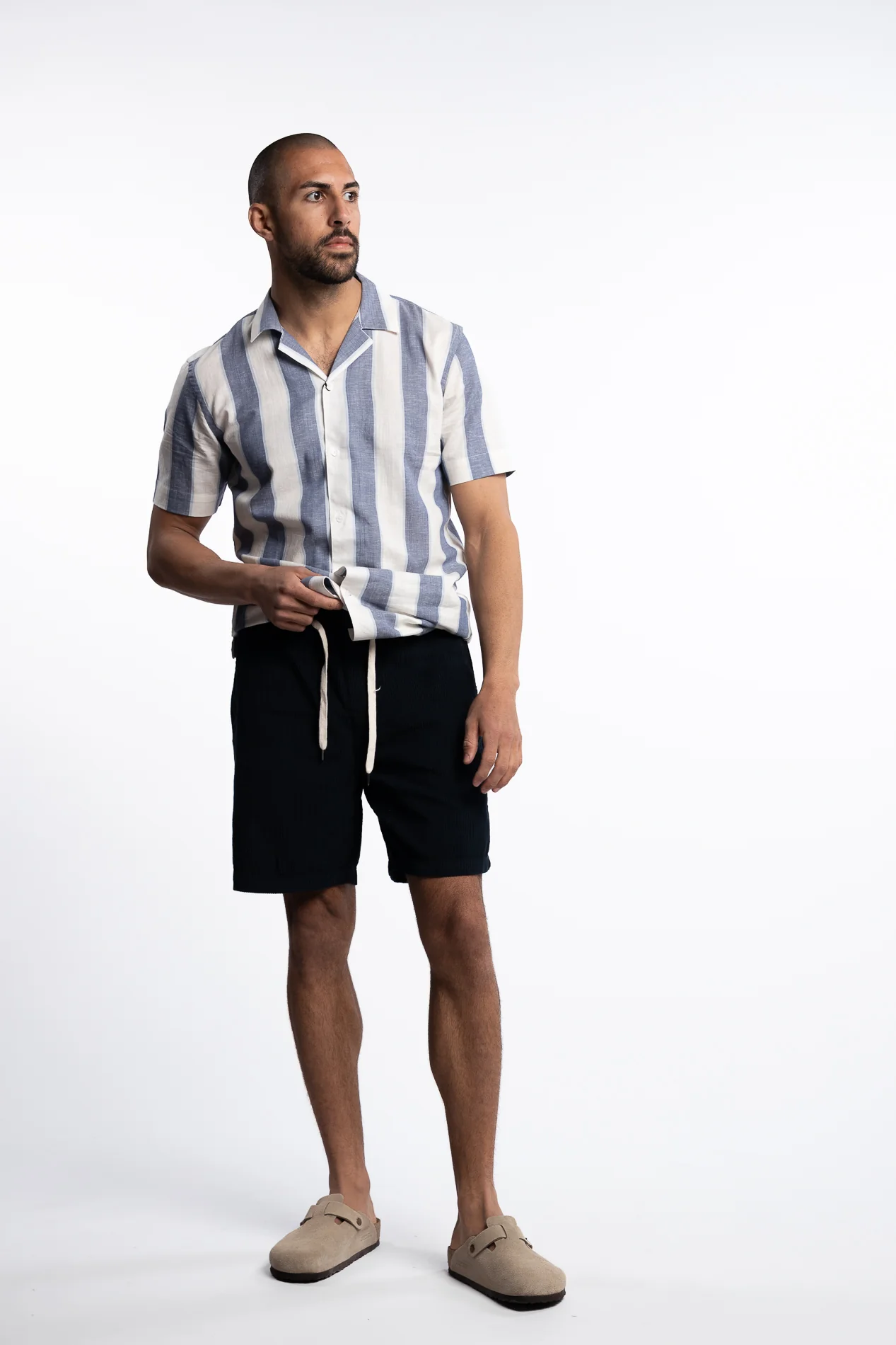 Corduroy Shorts Navy - Image 4