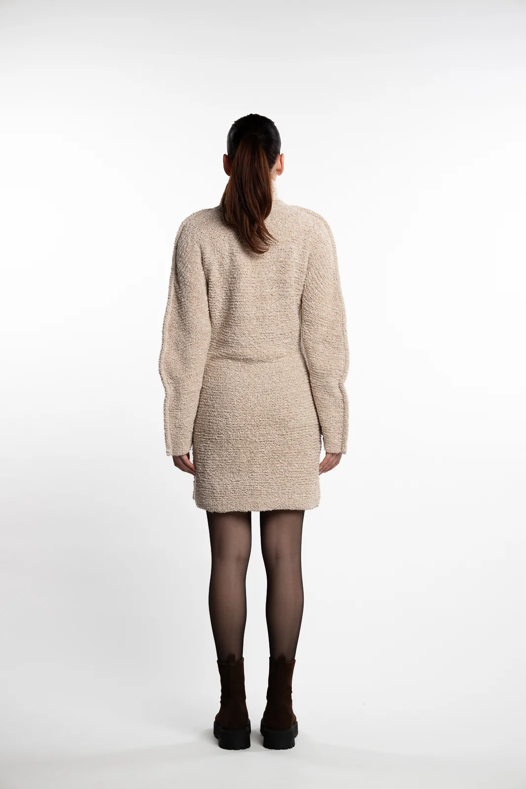Echo Knit Dress - Ecru - Image 3