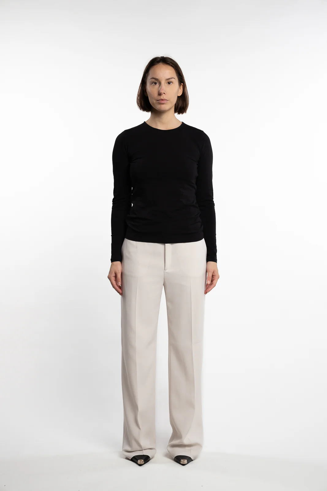 Cotton Stretch Long Sleeve- Black - Image 6