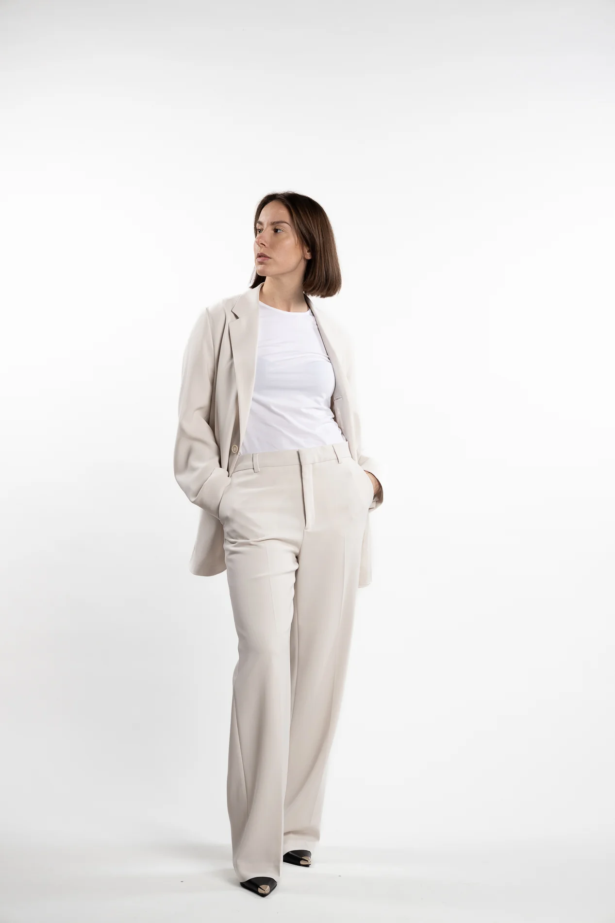 Relaxed Blazer- Ivory - Image 3