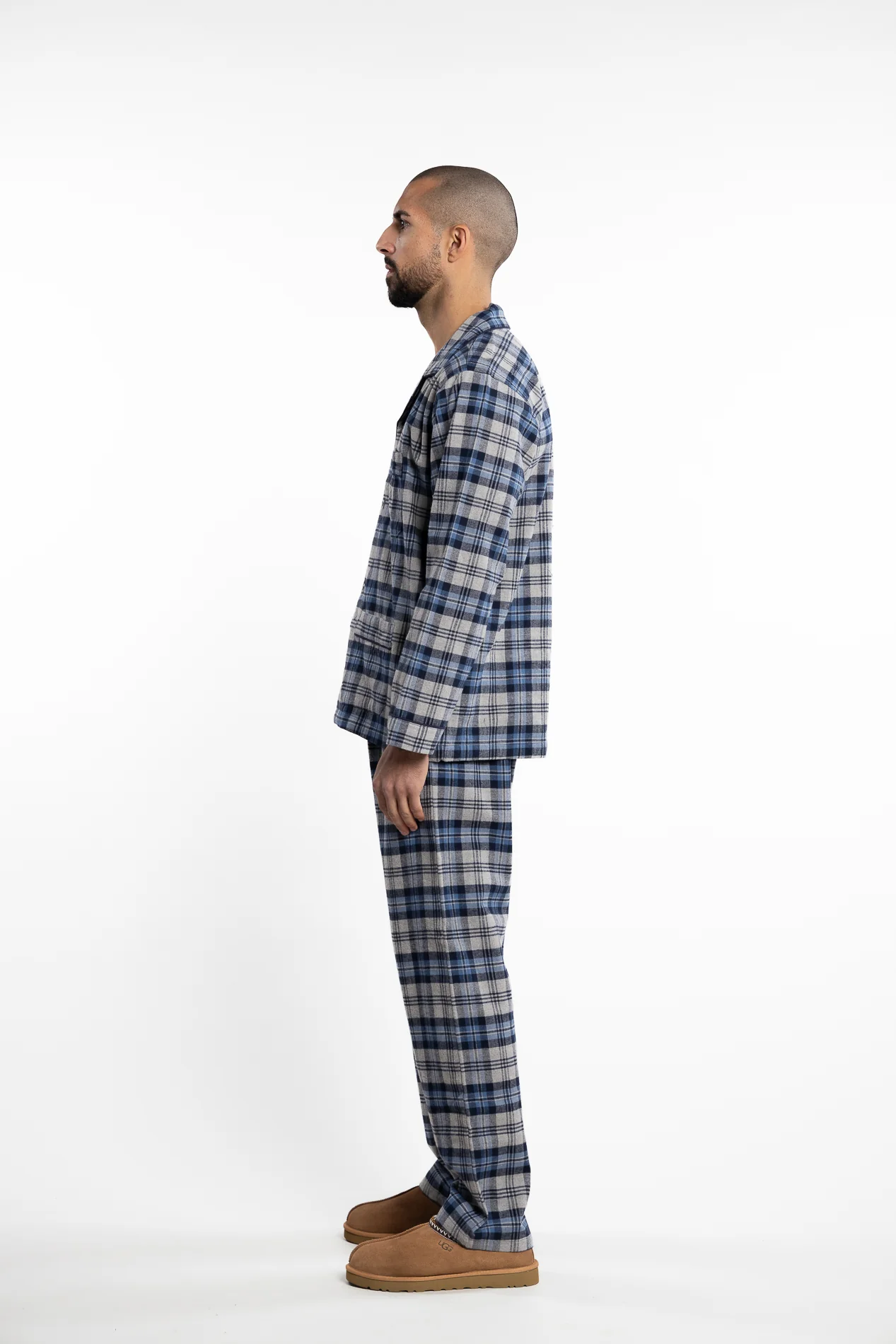 Checkered Flannel Pyjama Blue - Image 2