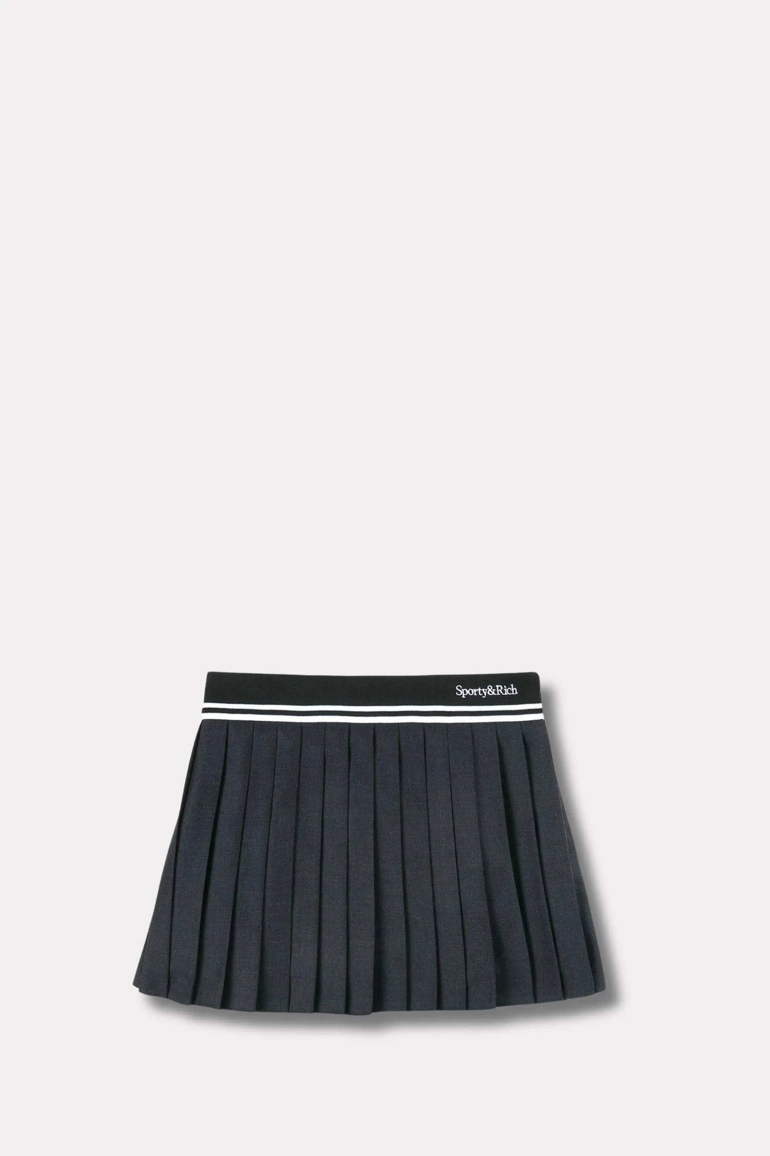 Abigail Wool Pleated Skirt- Gray - Image 7