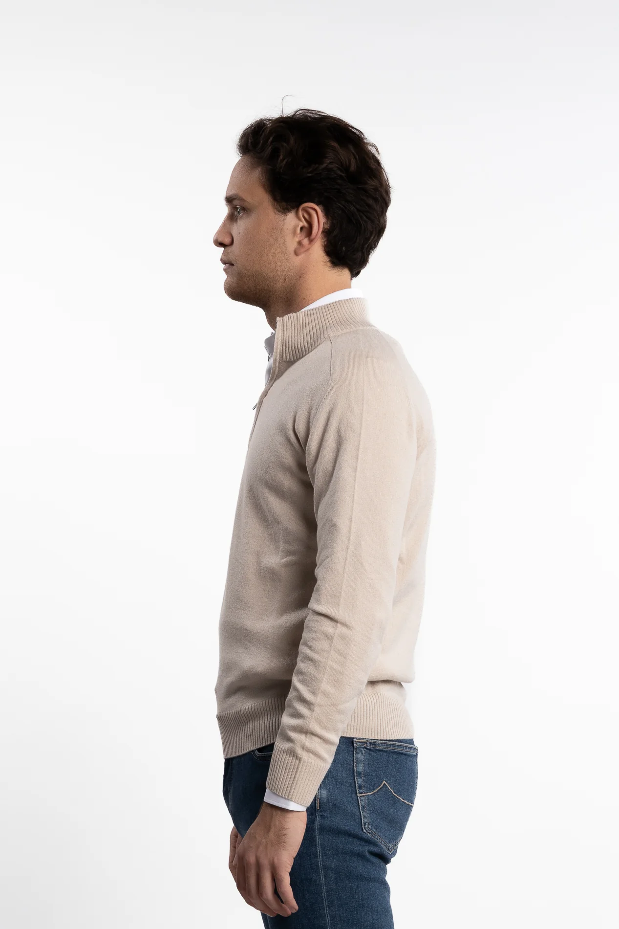 Cashmere Half-Zip Sabbia - Image 2