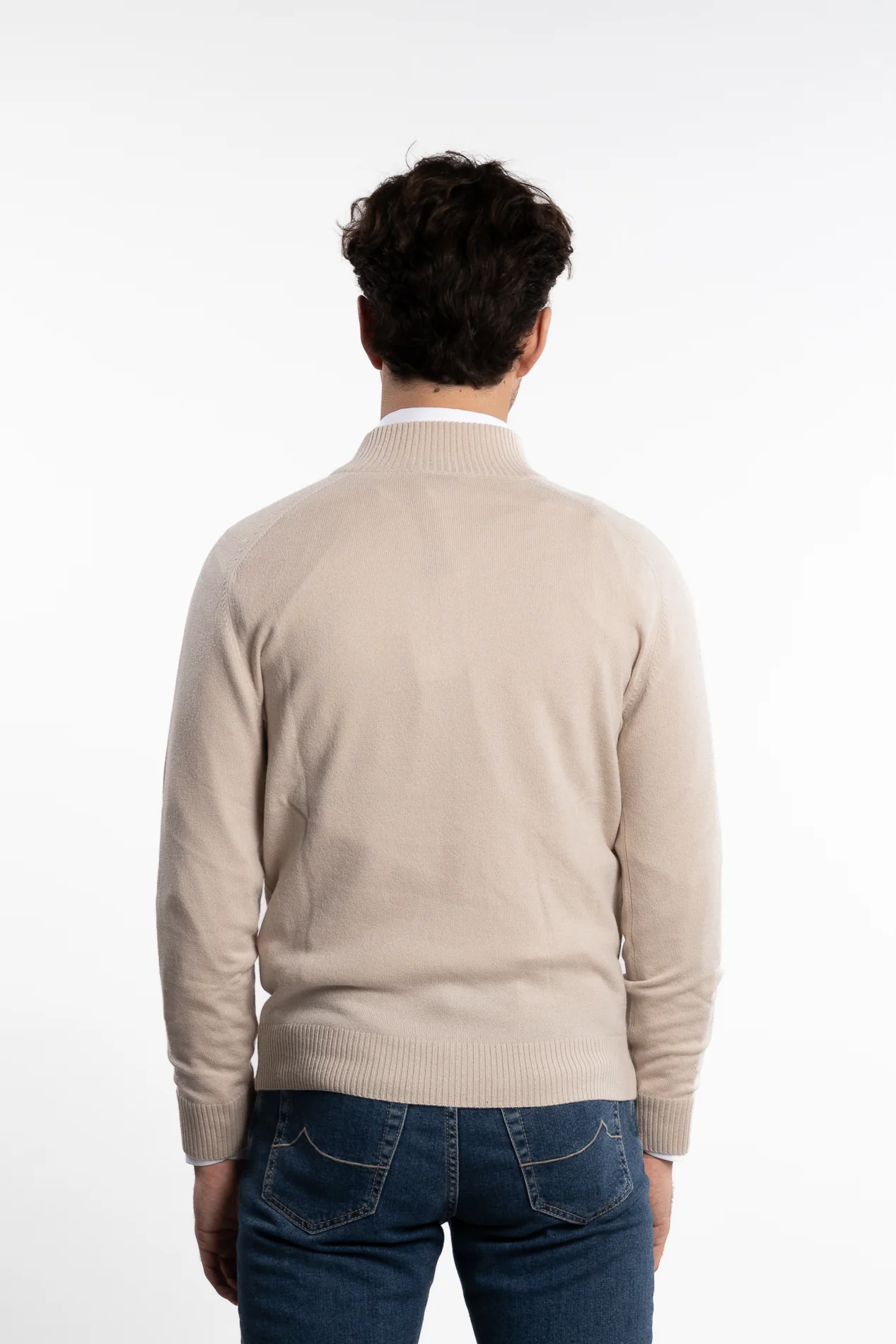 Cashmere Half-Zip Sabbia - Image 3
