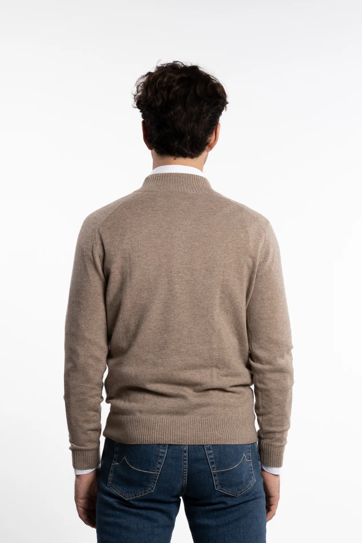 Cashmere Half-Zip Naturale - Image 3