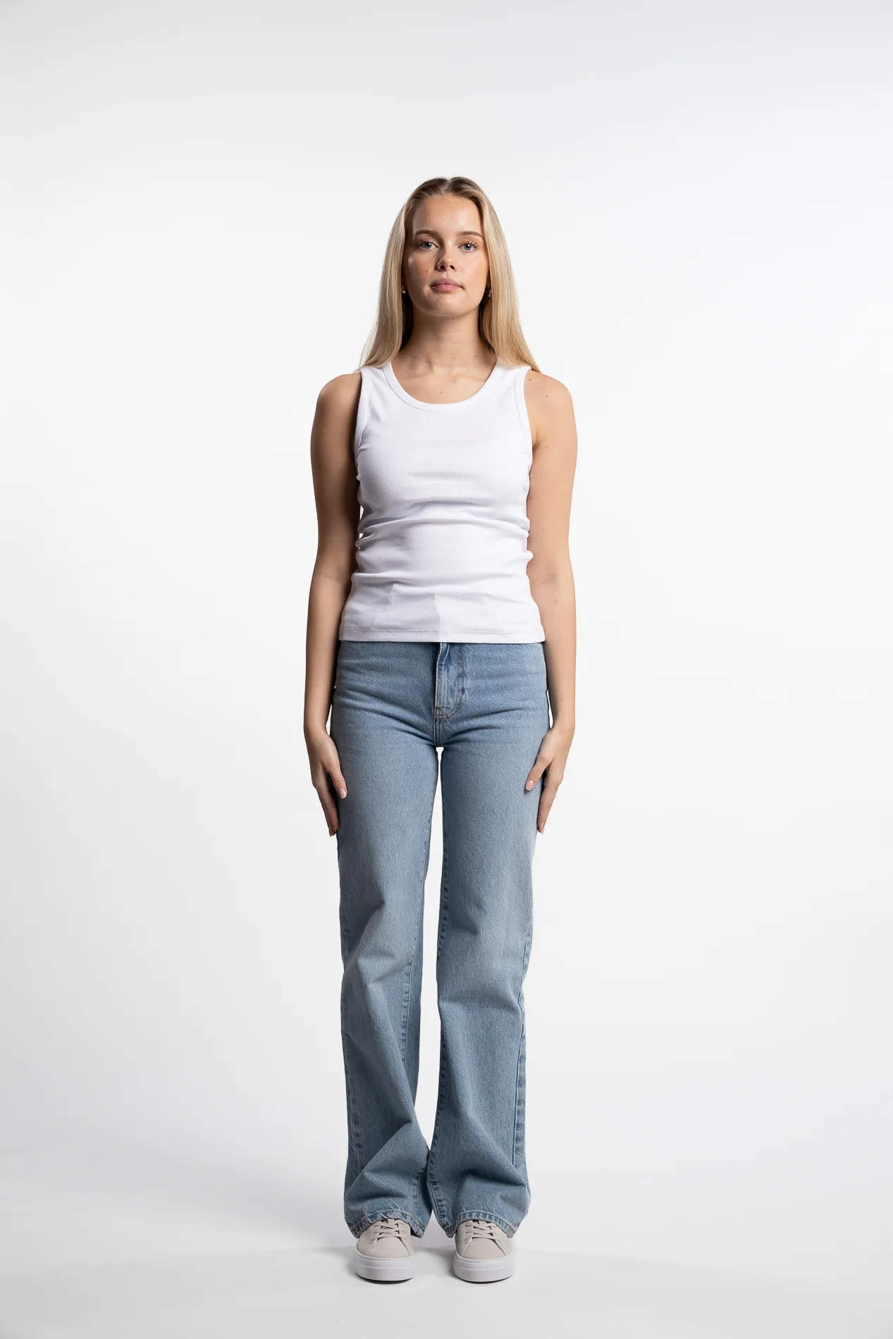 Pia Rib Singlet- White - Image 6