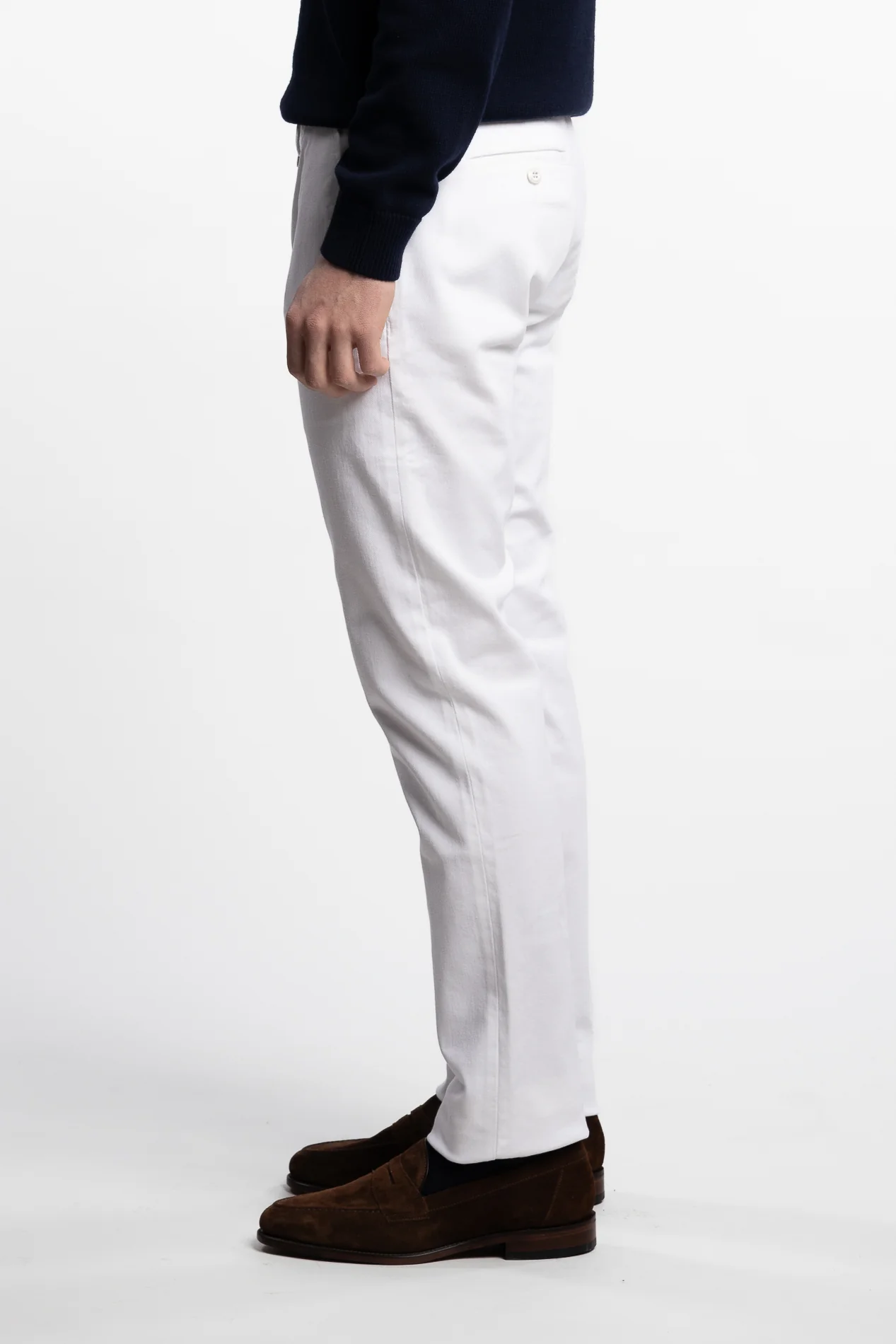 Bobby Slim Fit Stretch Cotton Bull Chinos Wood - Image 3