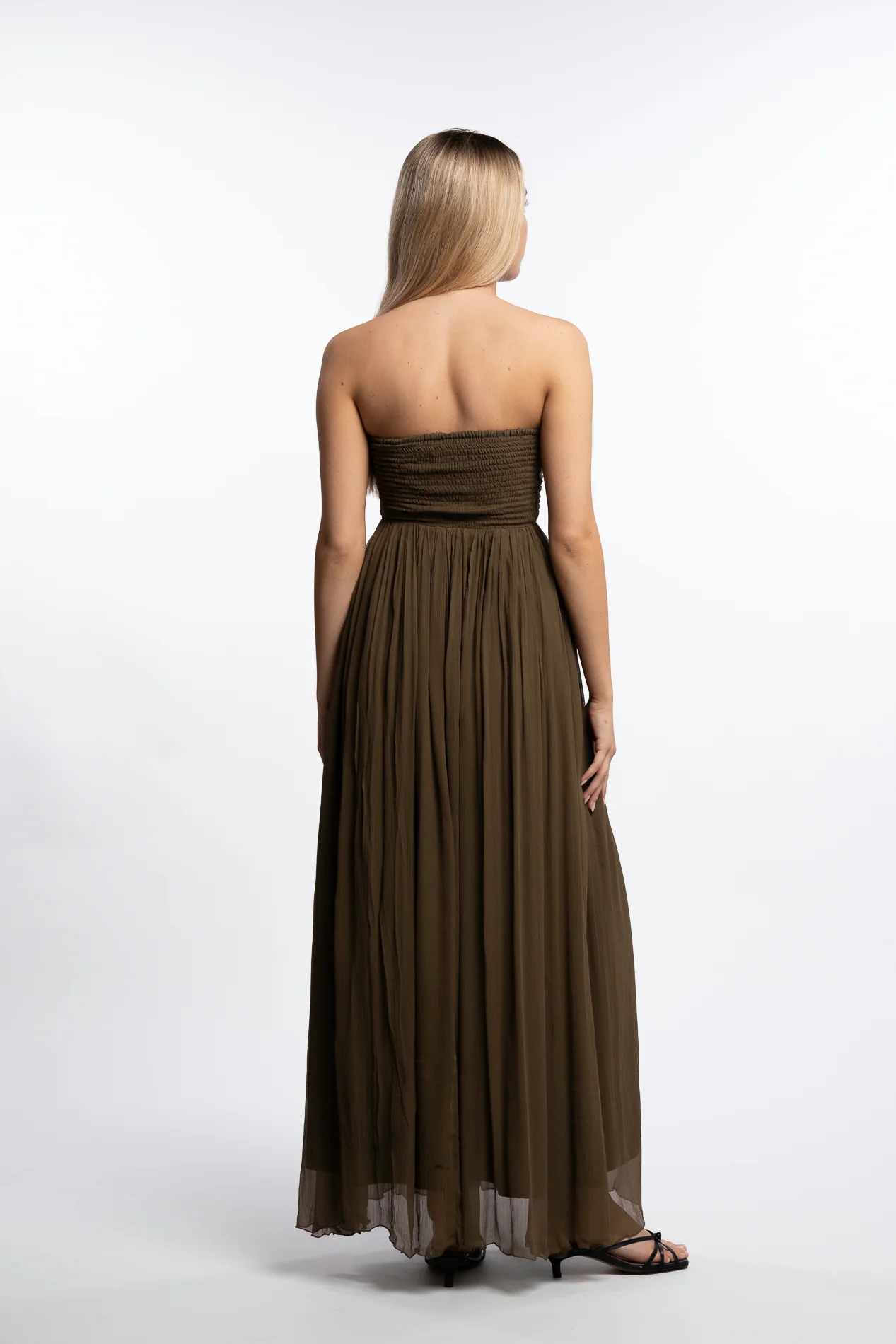 Amalfi Dress- Dark Olive - Image 5